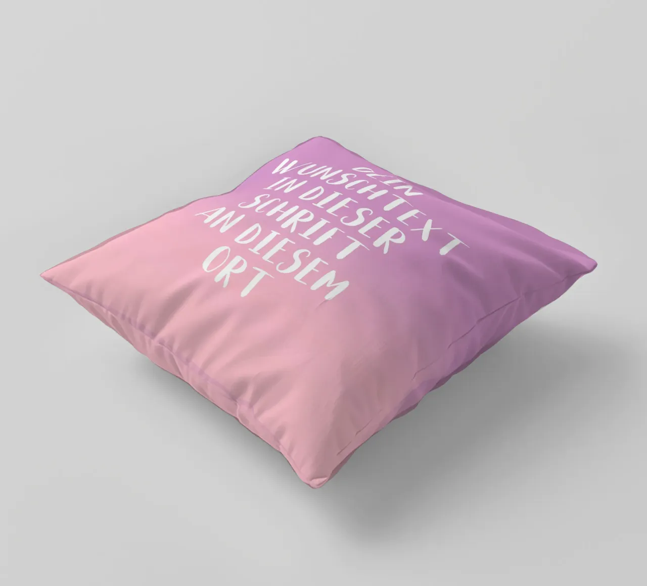 Wunschtext - Gradient lila rosa cuscino da WORTSPIEL