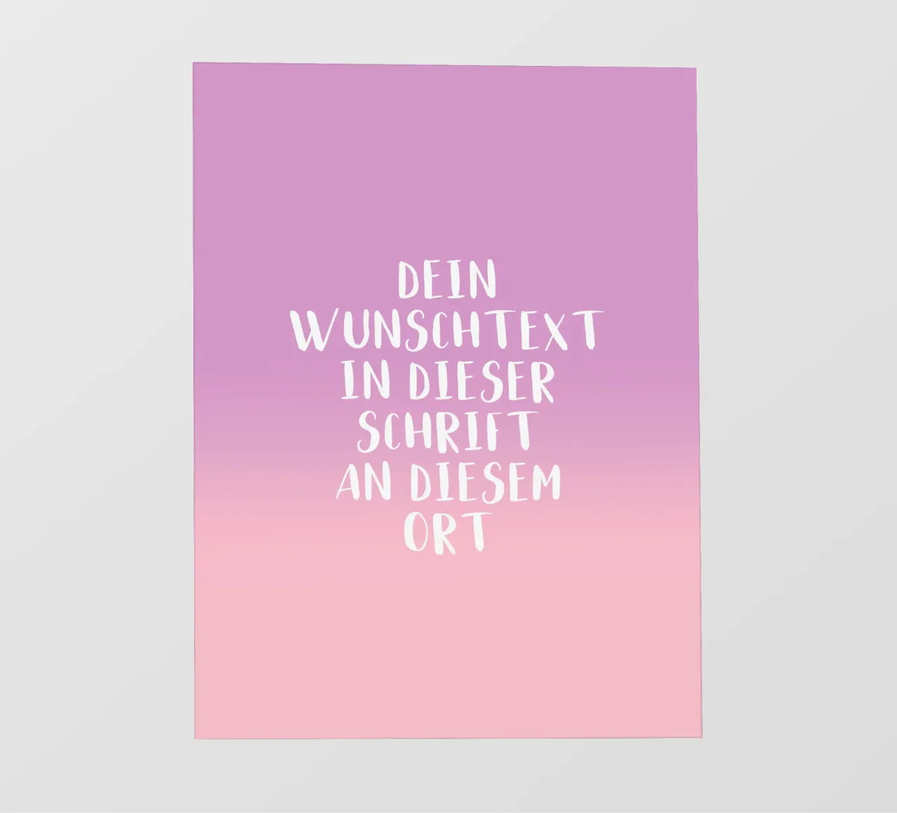 Wunschtext - Gradient lila rosa pellicola backlit da WORTSPIEL