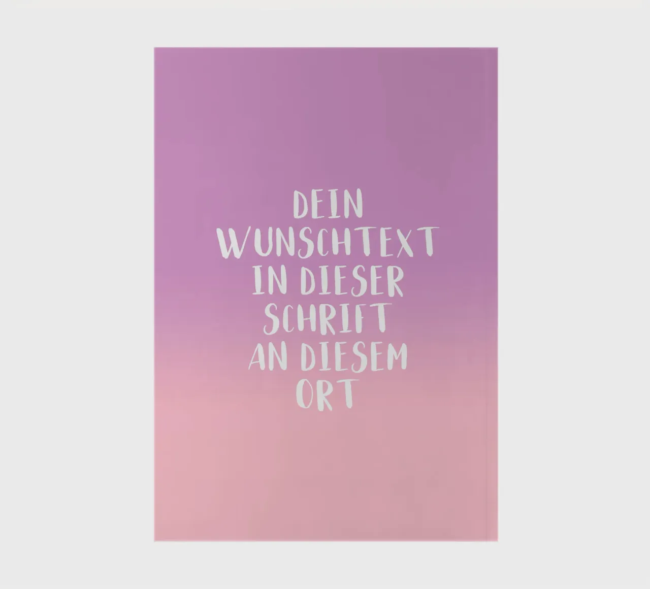 Wunschtext - Gradient lila rosa notebook by WORTSPIEL