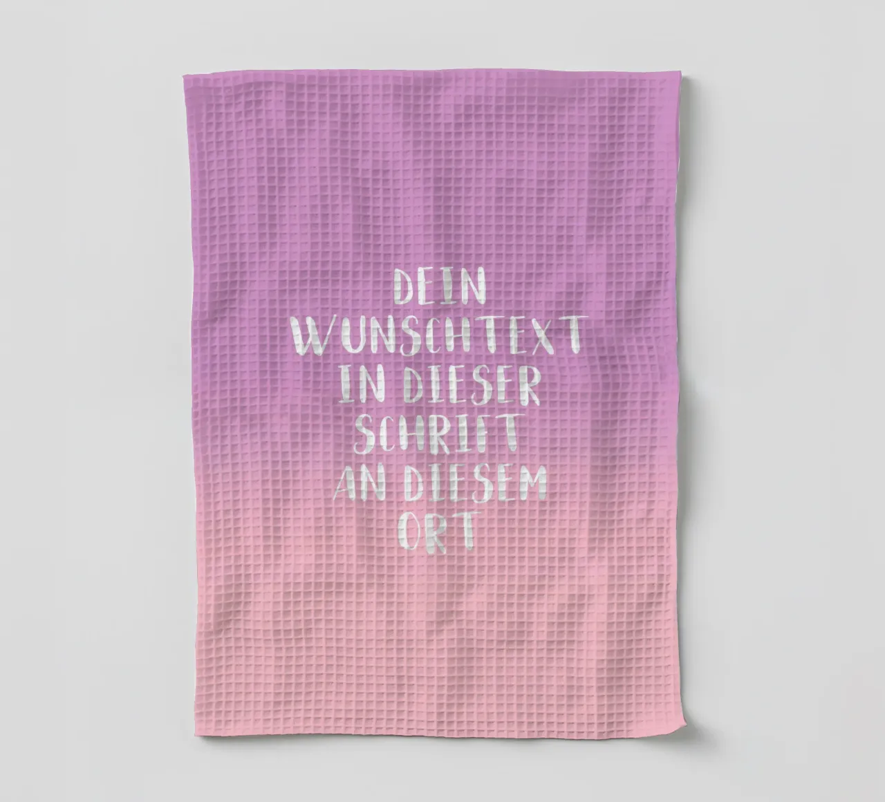 Wunschtext - Gradient lila rosa canovaccio da cucina da WORTSPIEL