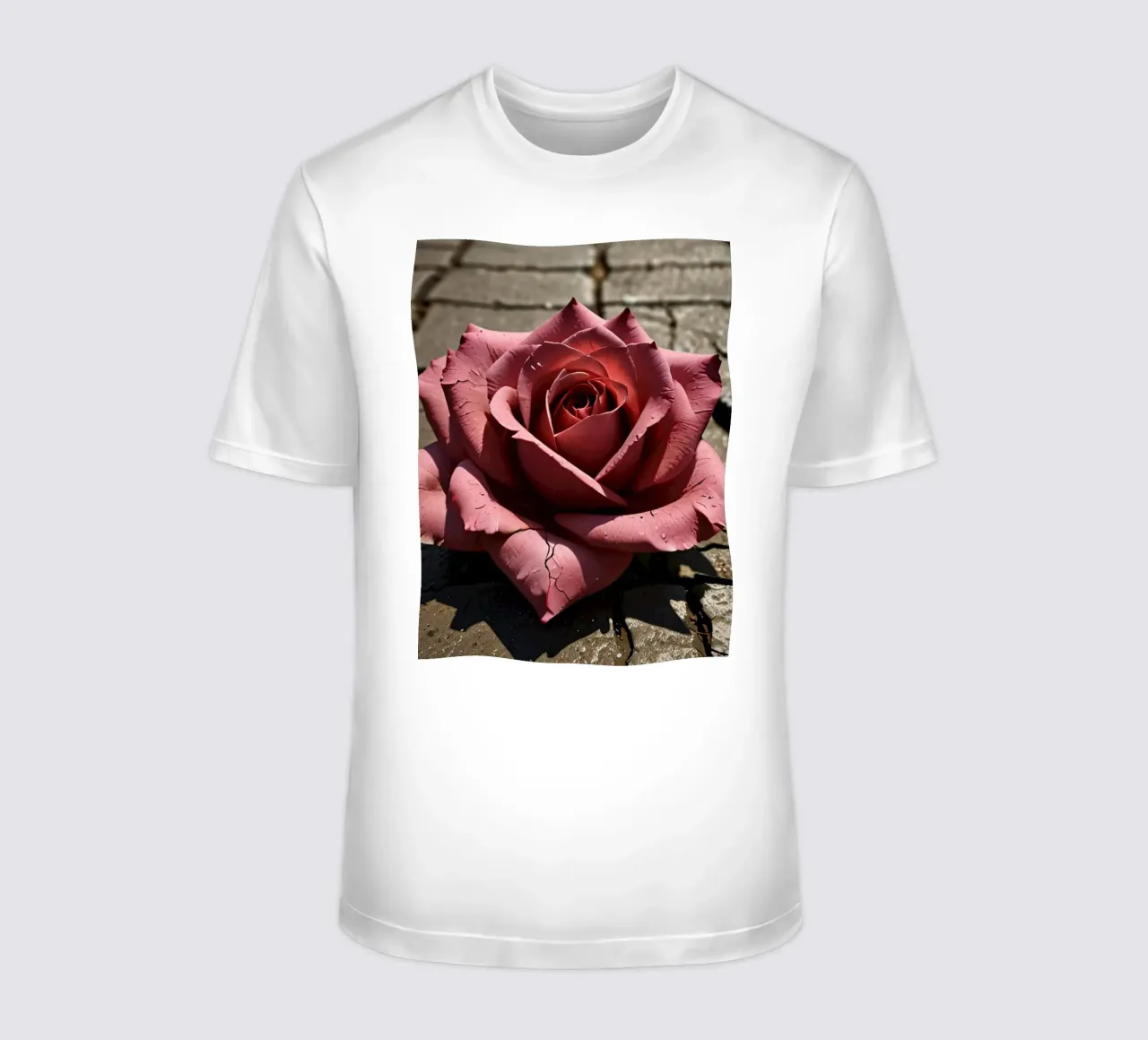 roos rust op gebarsten stoep t-shirt van DesignDoodle