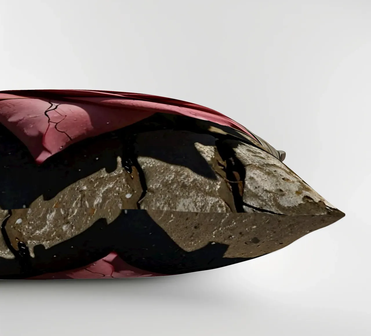 Rose ruht auf rissigem Pflaster Kissen von DesignDoodle