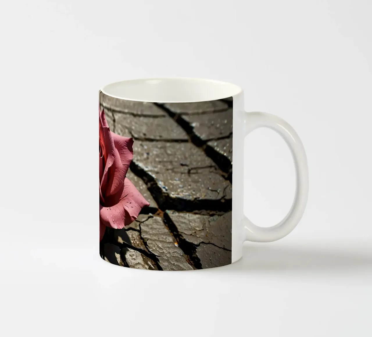 roos rust op gebarsten stoep keramische mok van DesignDoodle