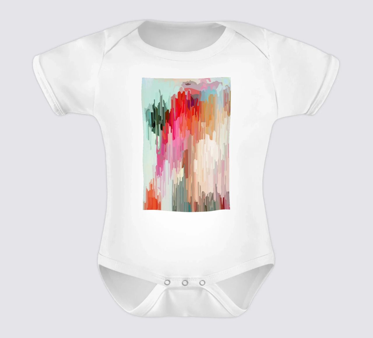 Everything will flow short-sleeve baby romper by Three Of The Possessed