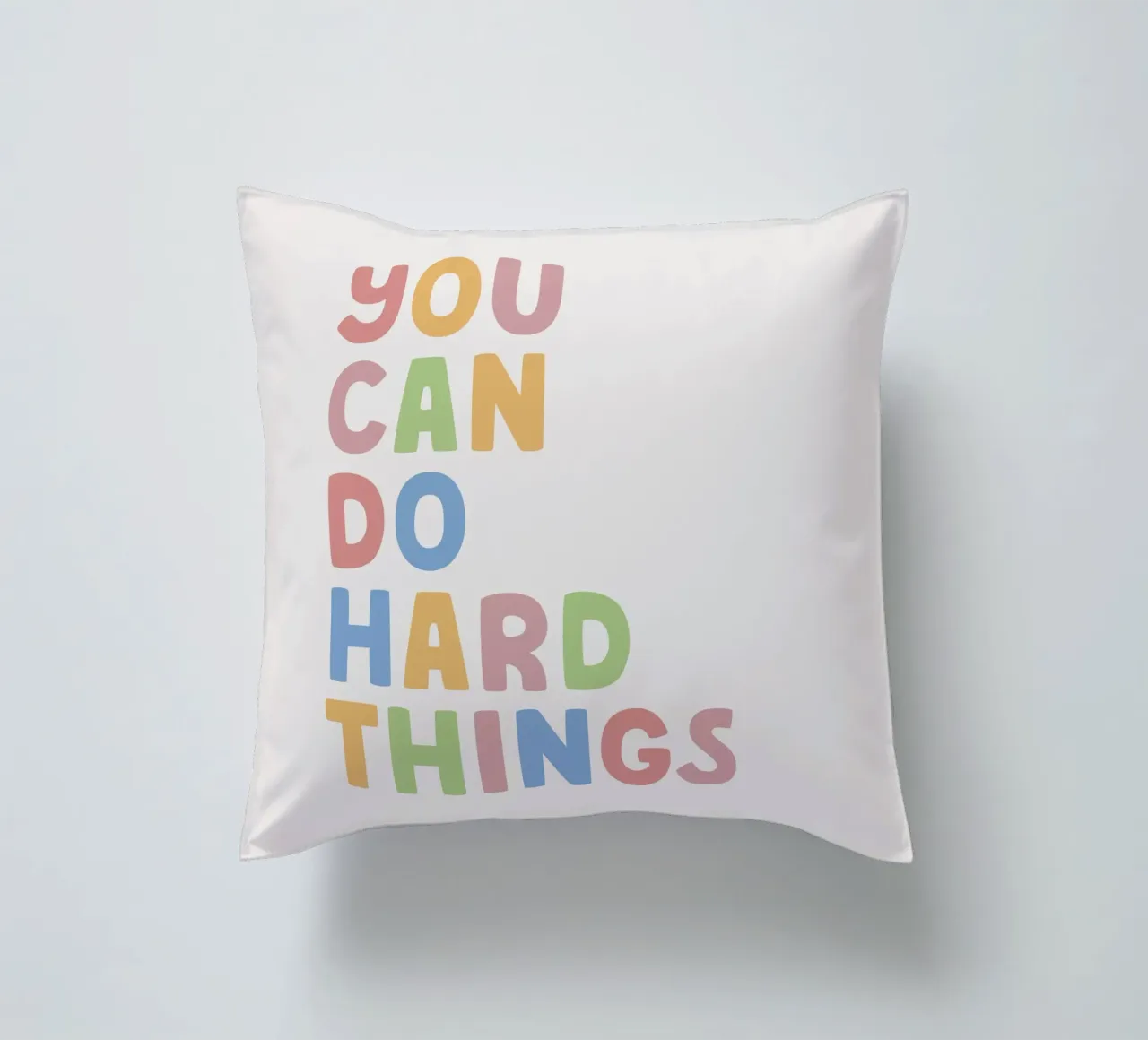 You can do hard things quote decorative cushion by Paigaam Studio