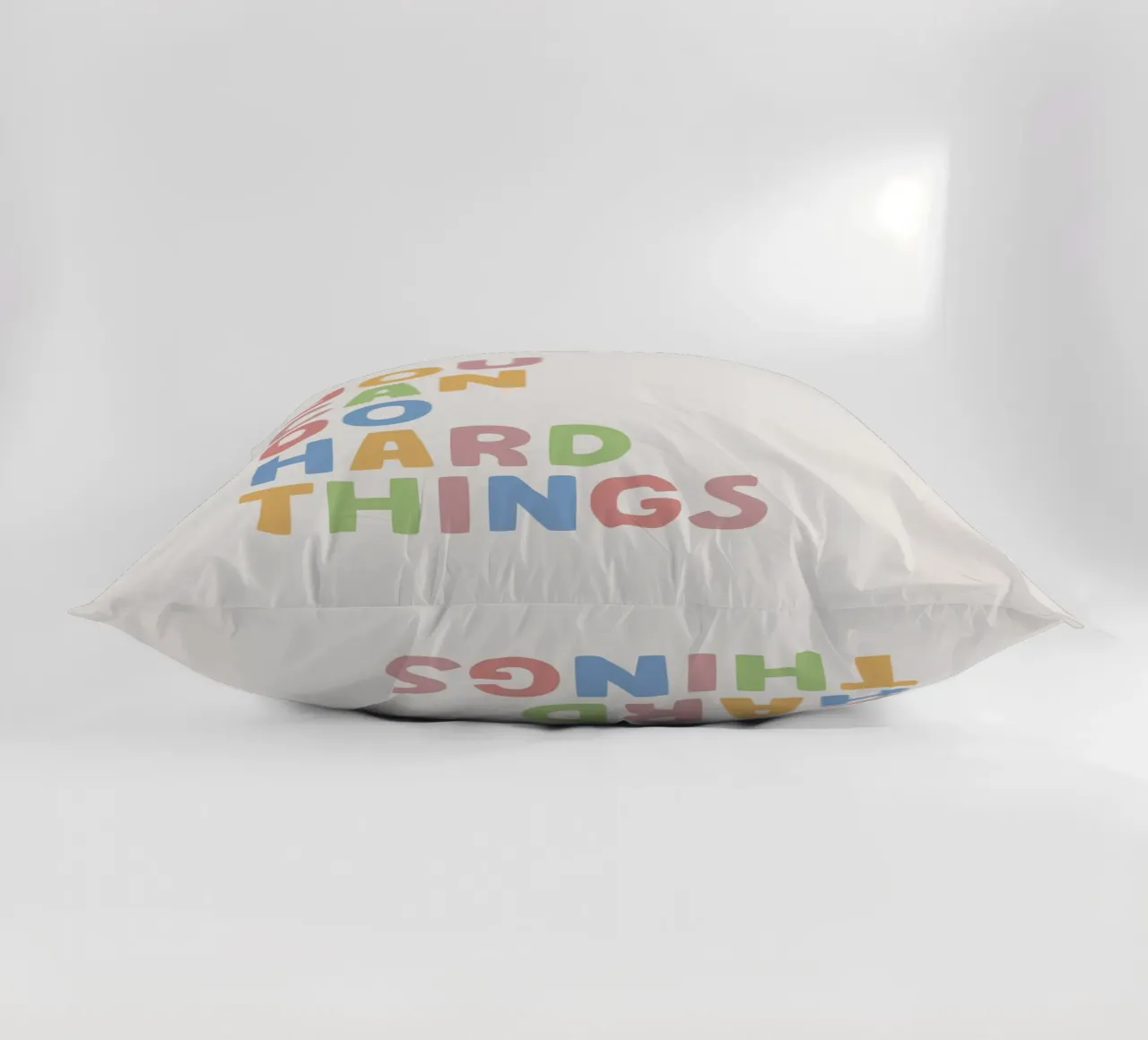 You can do hard things quote decorative cushion by Paigaam Studio