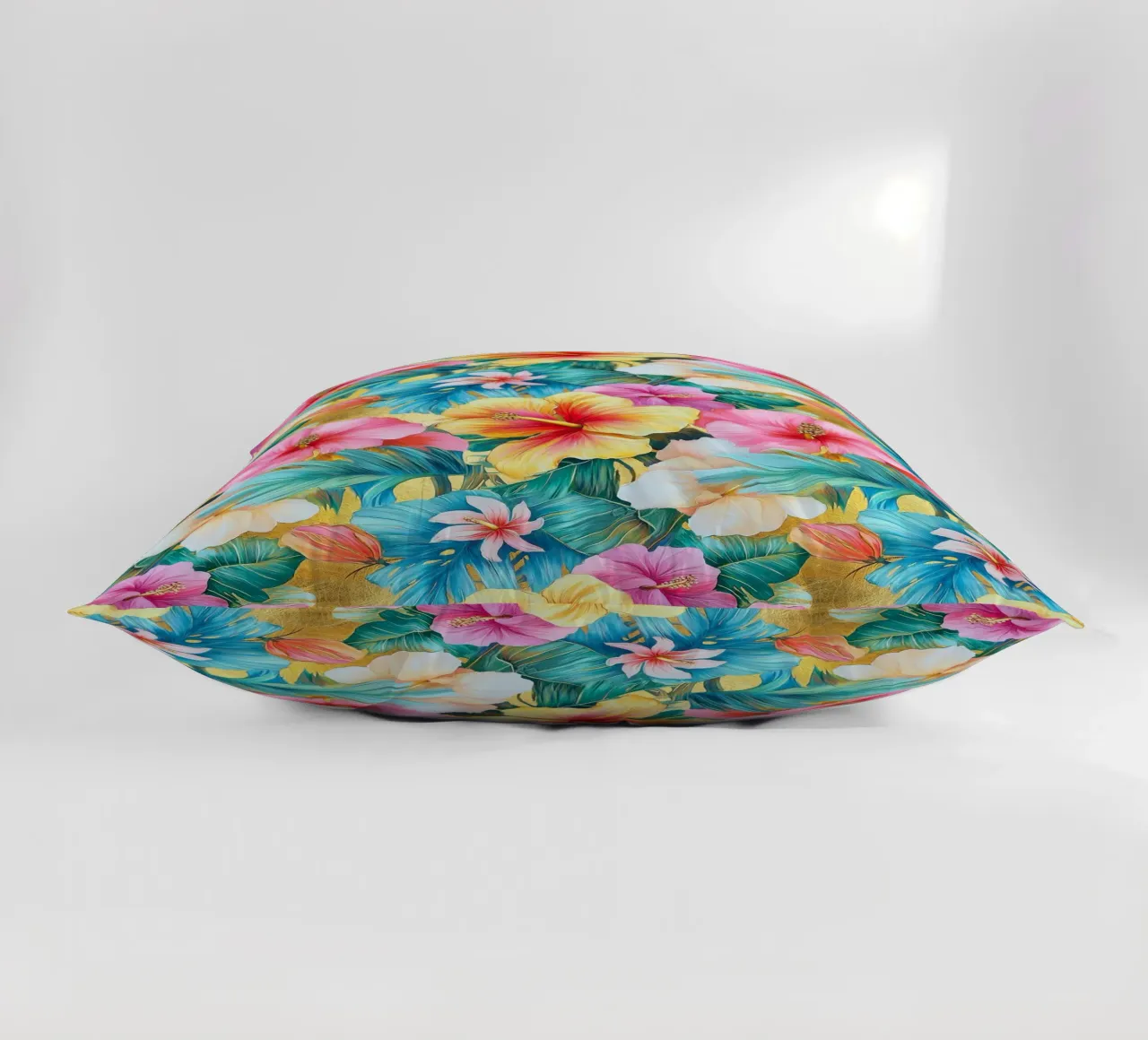 Fiori hawaiani dorati cuscino da Botanical Pattern House