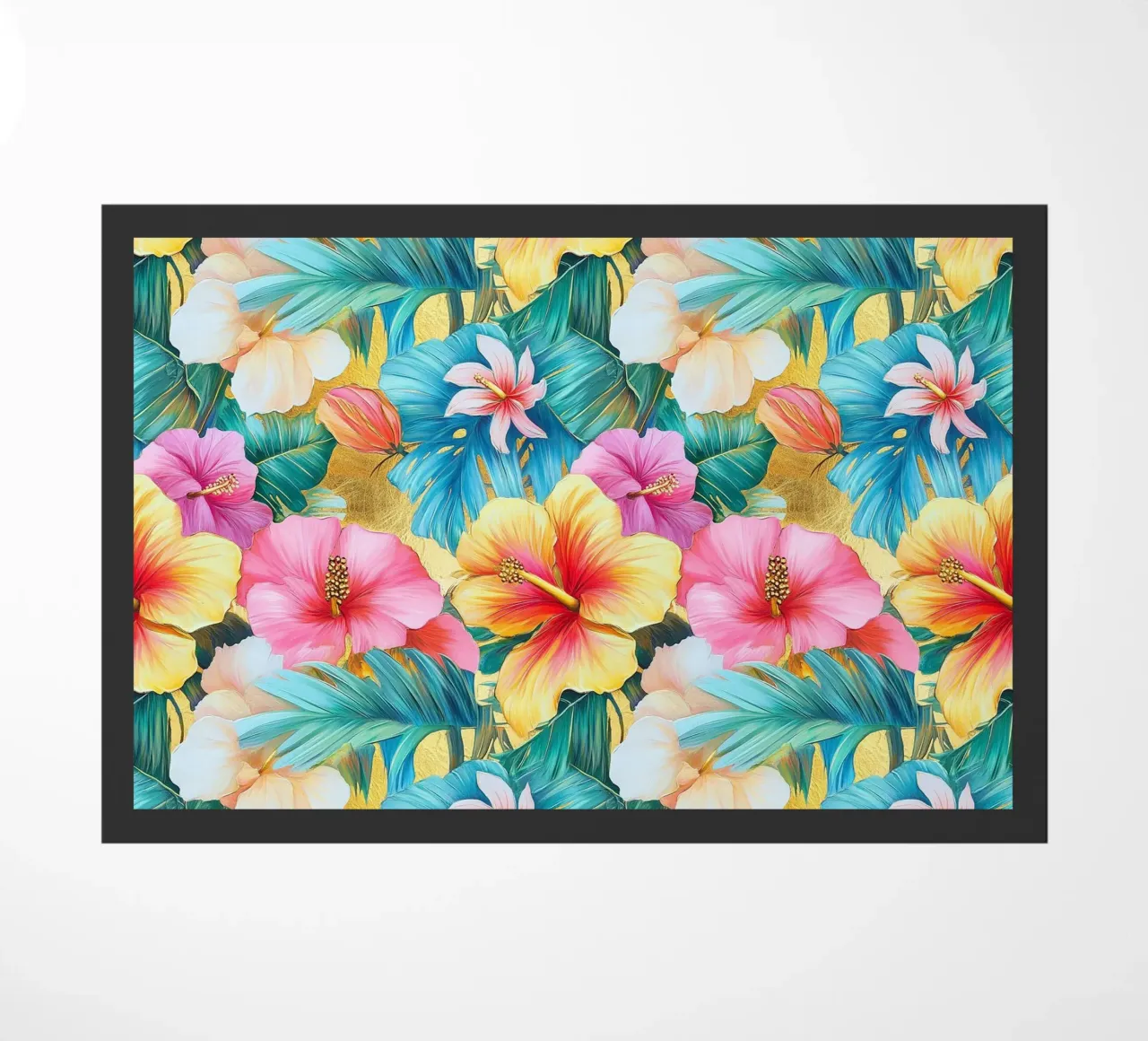 Fiori hawaiani dorati zerbino da Botanical Pattern House