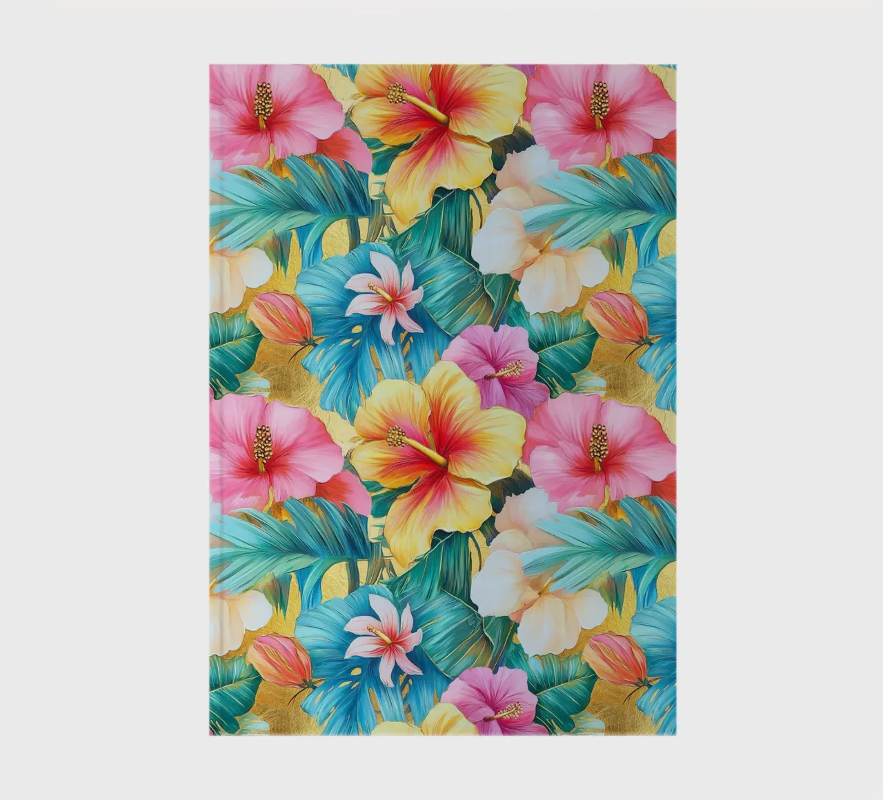 Gilded Hawaiian Flowers notebook by Botanical Pattern House