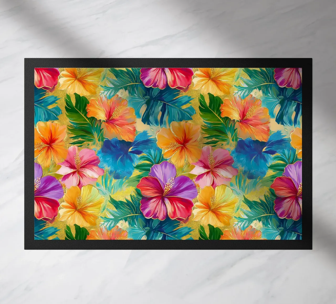 Fiori hawaiani dorati zerbino da Botanical Pattern House