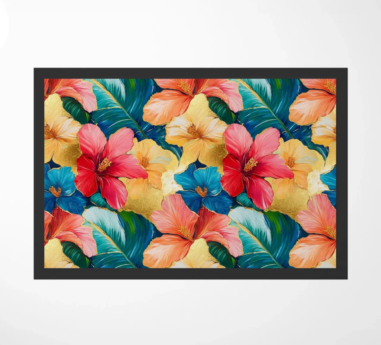 Fiori hawaiani dorati zerbino da Botanical Pattern House