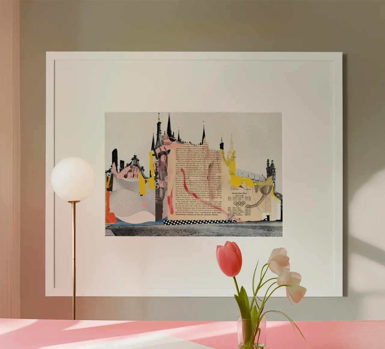 the abstract house dream · neugestaltung finale poster con telaio in legno da Marko Köppe