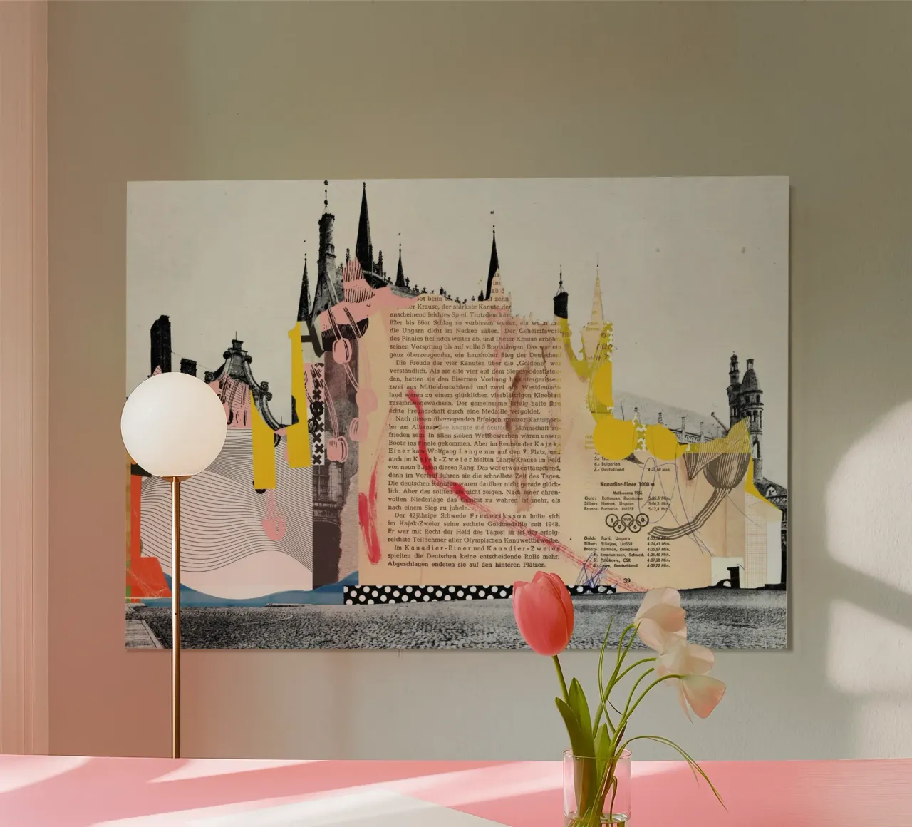 the abstract house dream · neugestaltung finale poster con telaio in legno da Marko Köppe