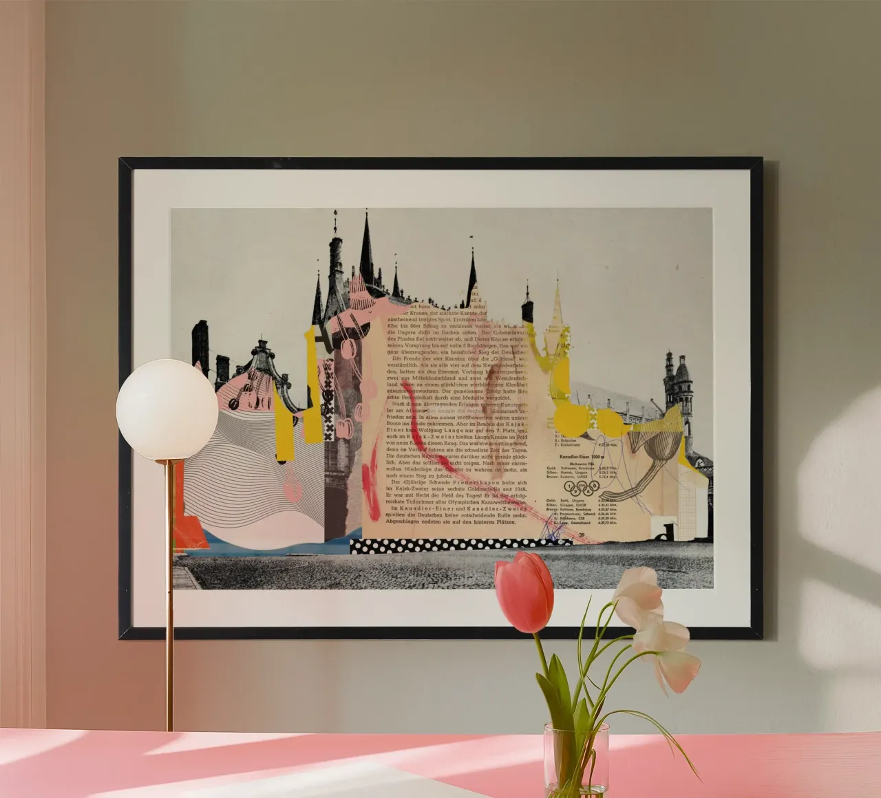 the abstract house dream · neugestaltung finale poster con telaio in legno da Marko Köppe
