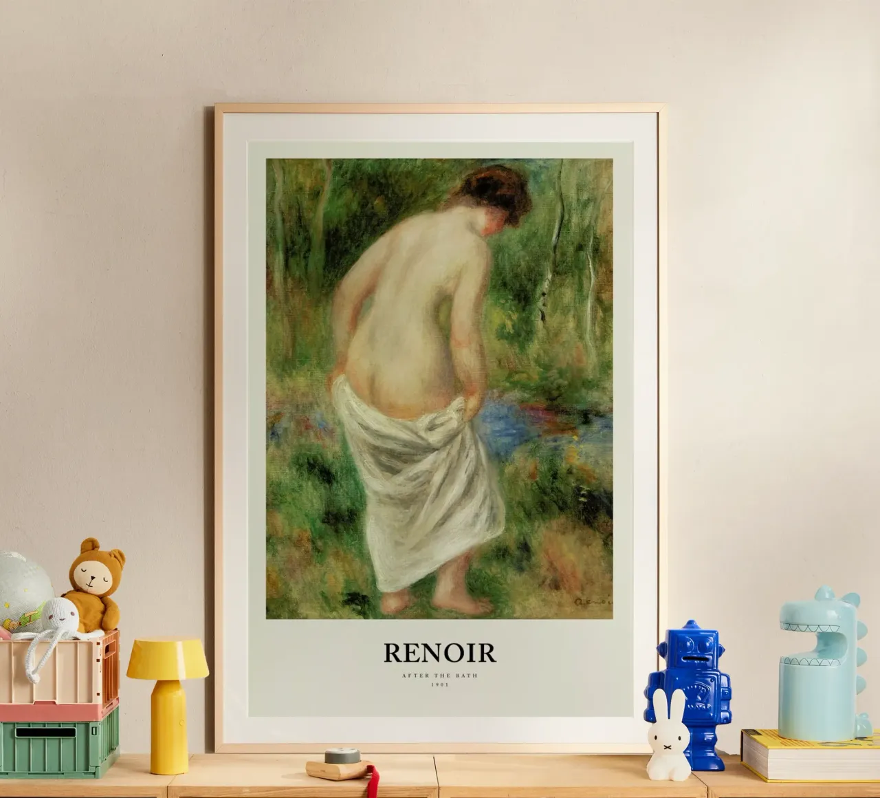 Renoir - After the Bath carta hahnemühle da Vintage by JUNIQE