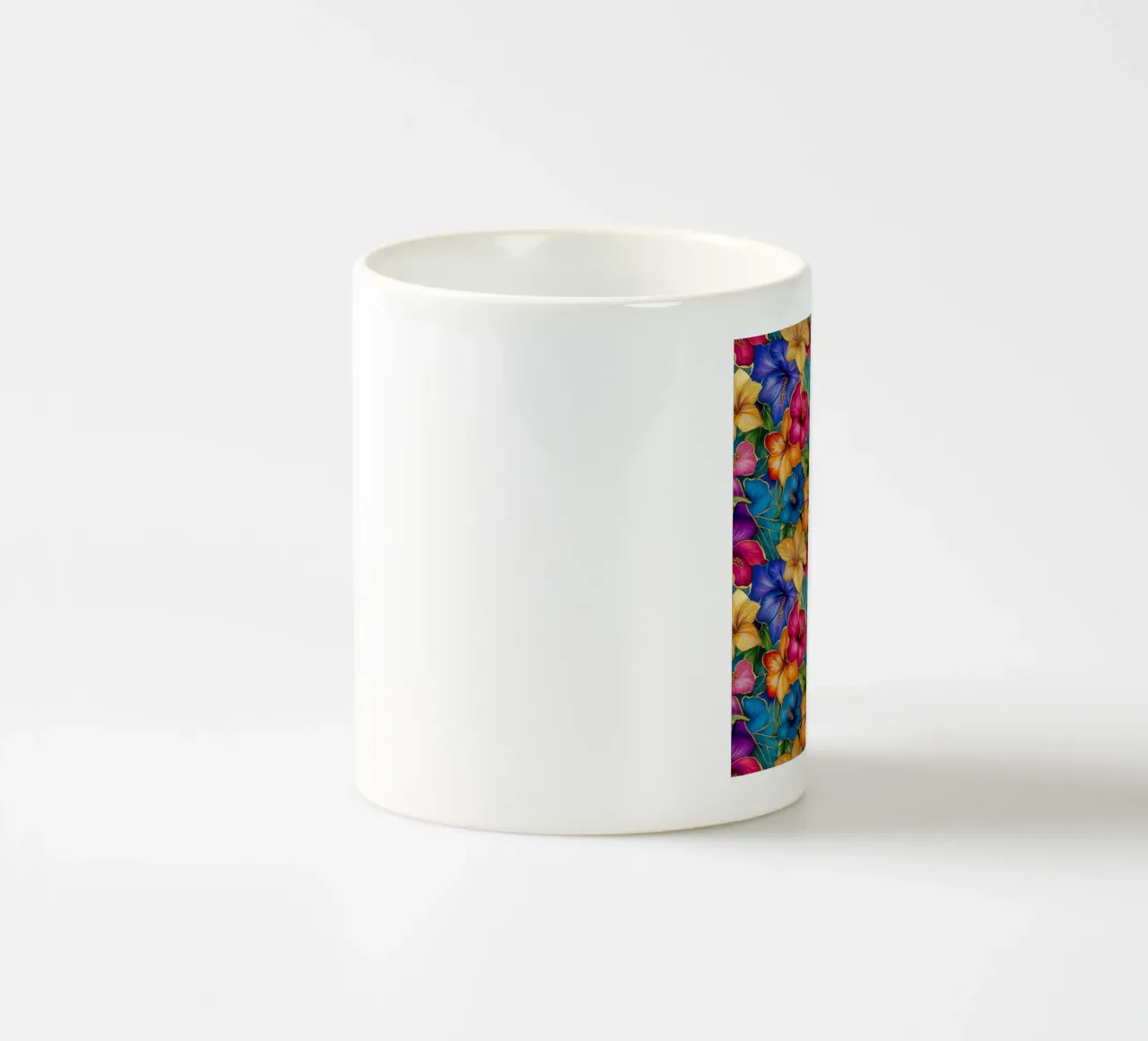 Fiori hawaiani dorati tazza in ceramica da Botanical Pattern House