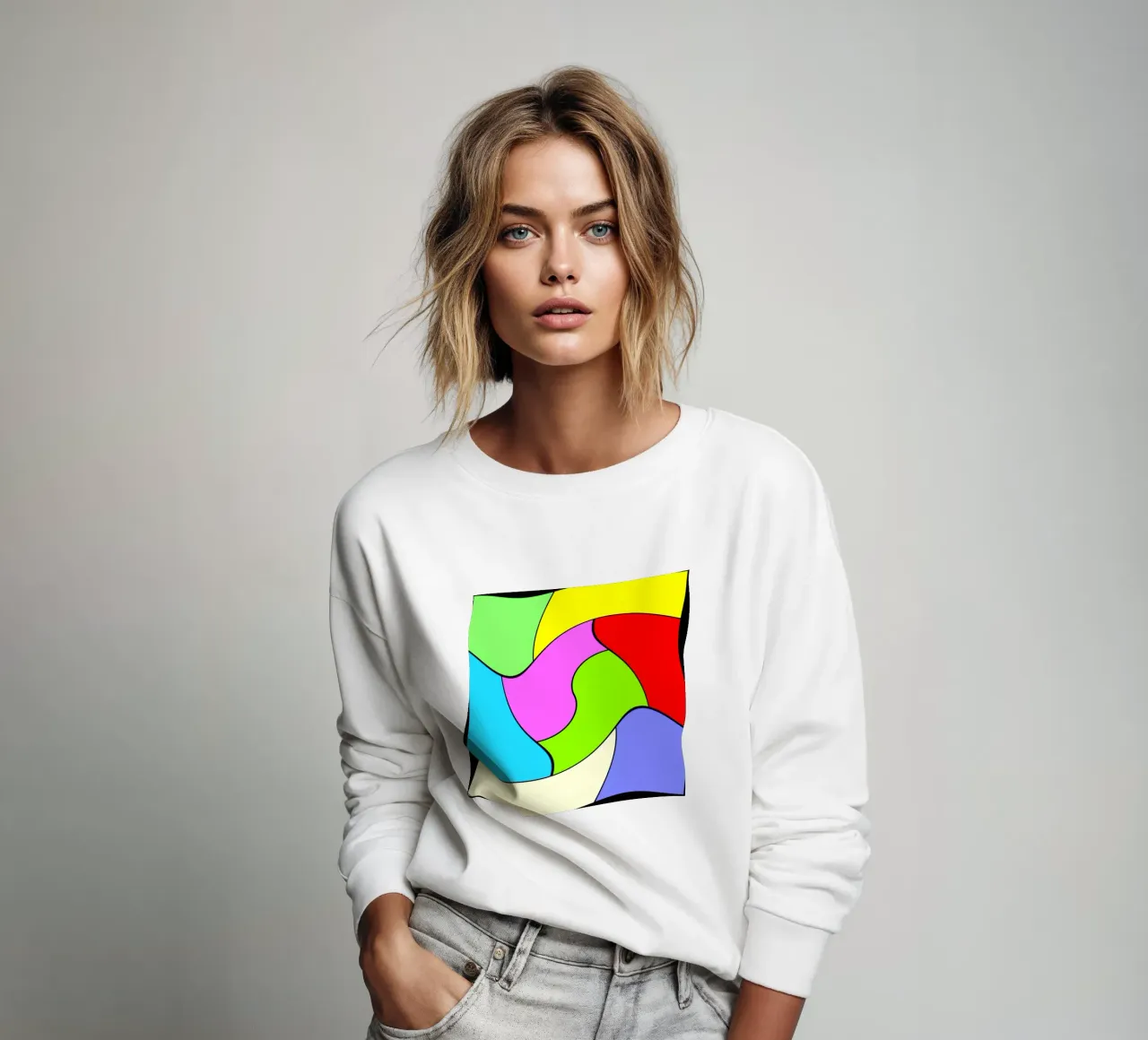 Superfici dai colori vivaci in un movimento rotatorio combinato e leggero felpa da Gürsel Yesil Digital Art