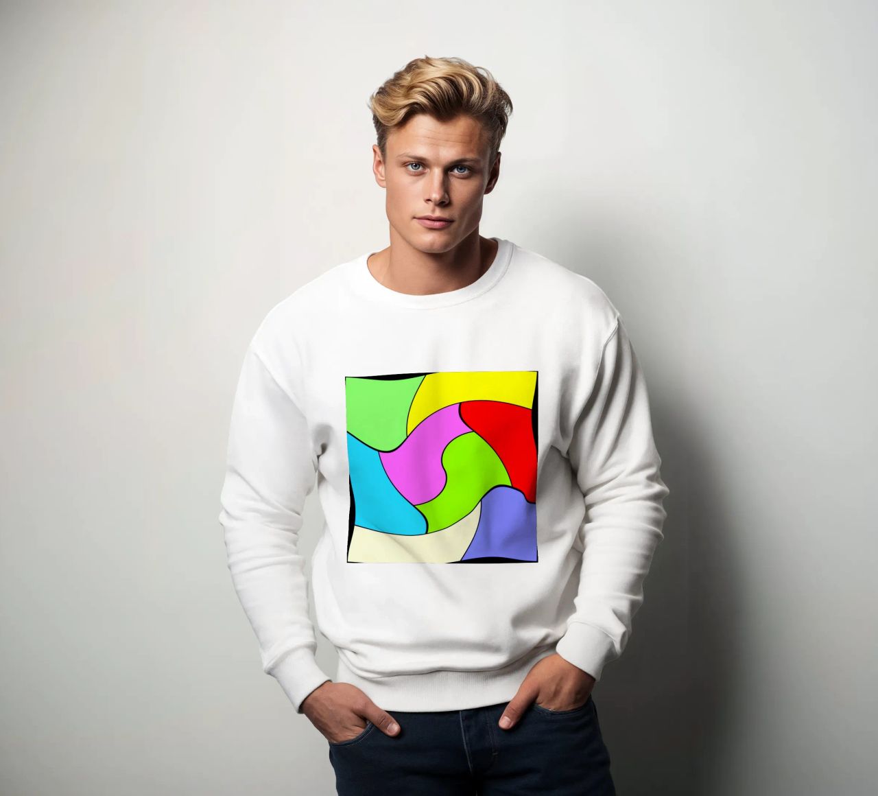 Superfici dai colori vivaci in un movimento rotatorio combinato e leggero felpa da Gürsel Yesil Digital Art