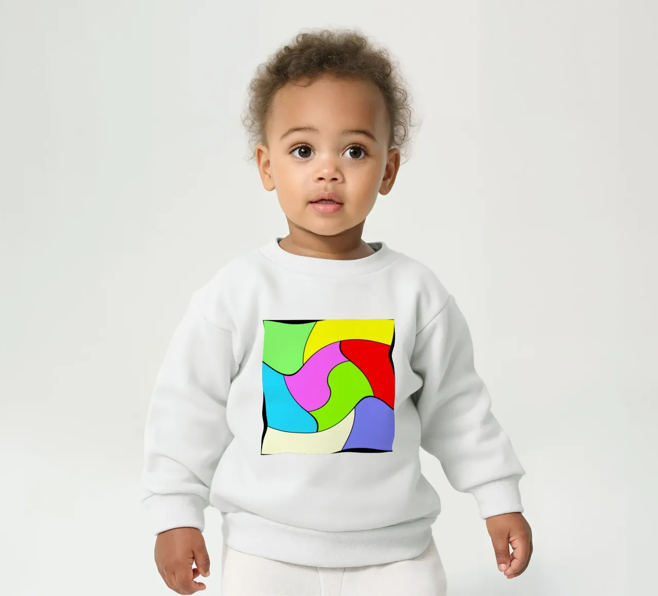 Superfici dai colori vivaci in un movimento rotatorio combinato e leggero felpa neonato da Gürsel Yesil Digital Art