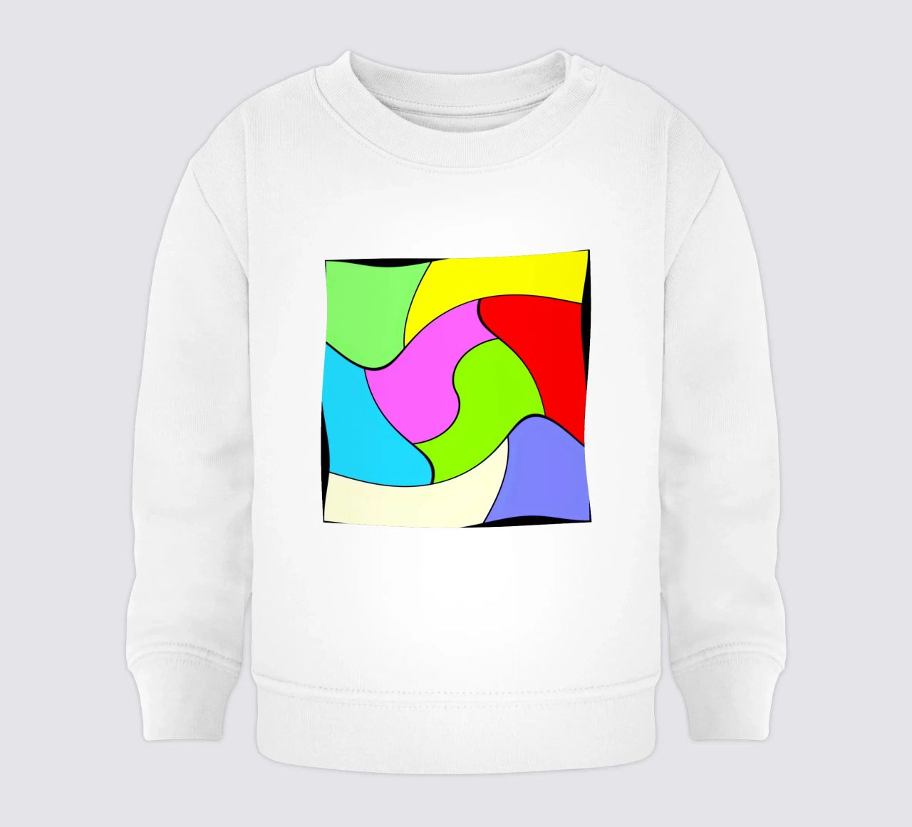 Superfici dai colori vivaci in un movimento rotatorio combinato e leggero felpa neonato da Gürsel Yesil Digital Art