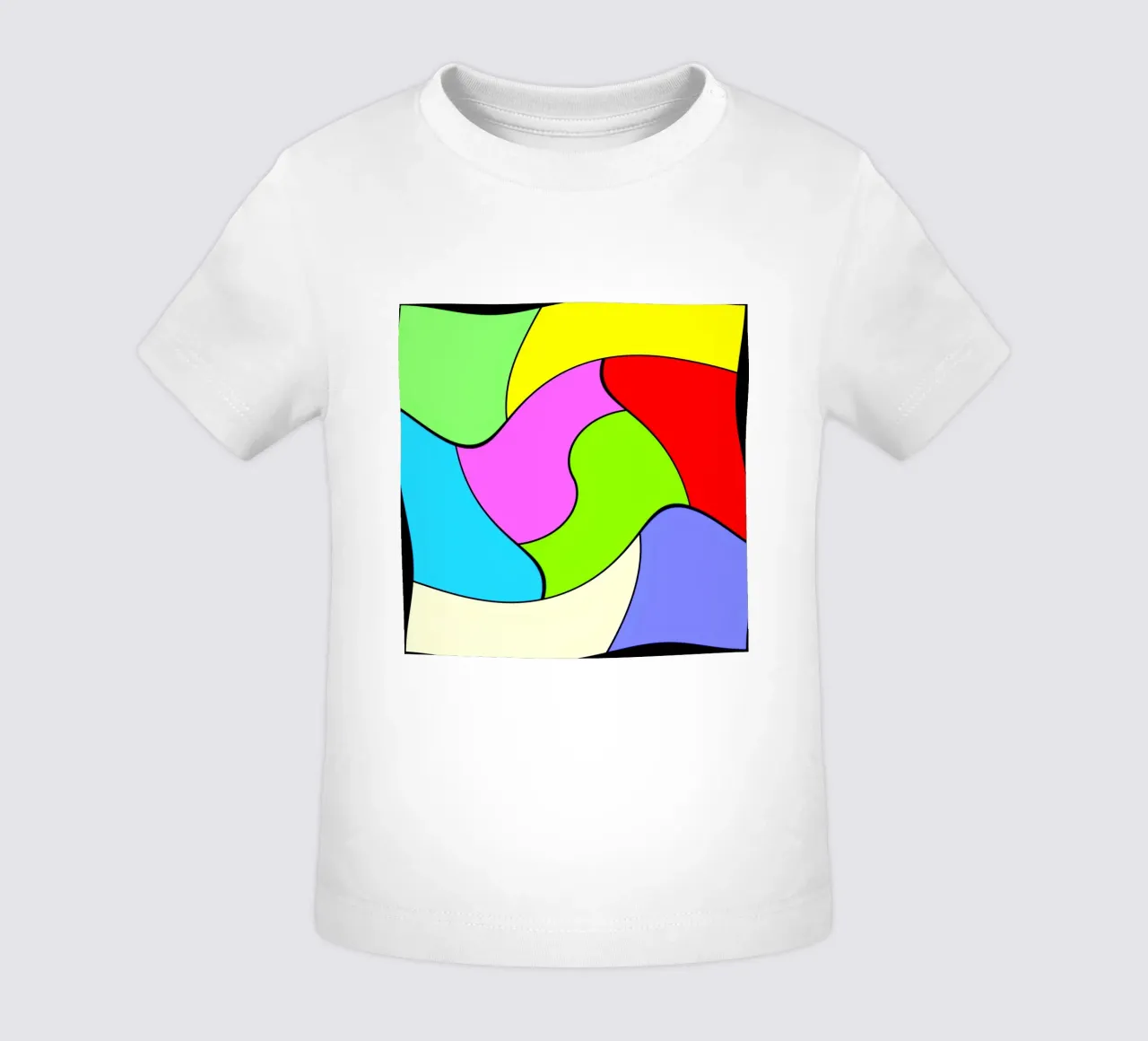 Superfici dai colori vivaci in un movimento rotatorio combinato e leggero maglietta neonato da Gürsel Yesil Digital Art