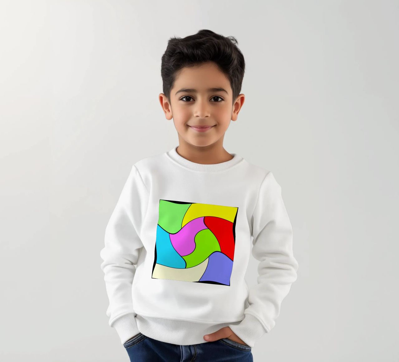 Superfici dai colori vivaci in un movimento rotatorio combinato e leggero felpa bambino da Gürsel Yesil Digital Art