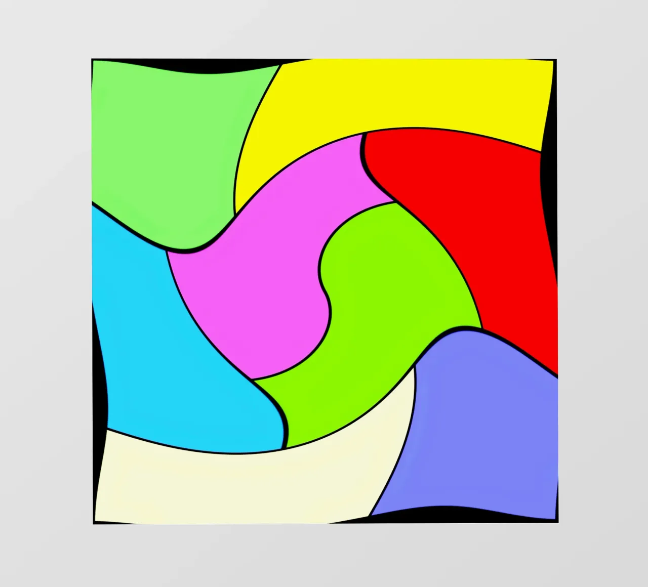 Superfici dai colori vivaci in un movimento rotatorio combinato e leggero telo in pvc da Gürsel Yesil Digital Art