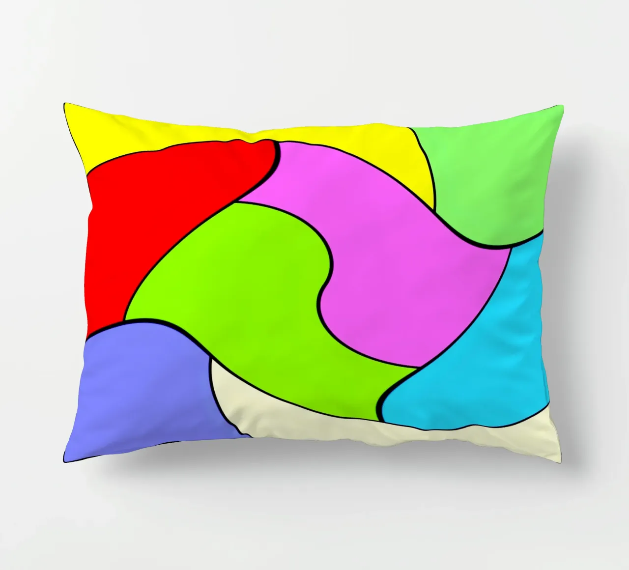 Superficies de colores brillantes en un movimiento rotatorio combinado y ligero cojín de Gürsel Yesil Digital Art