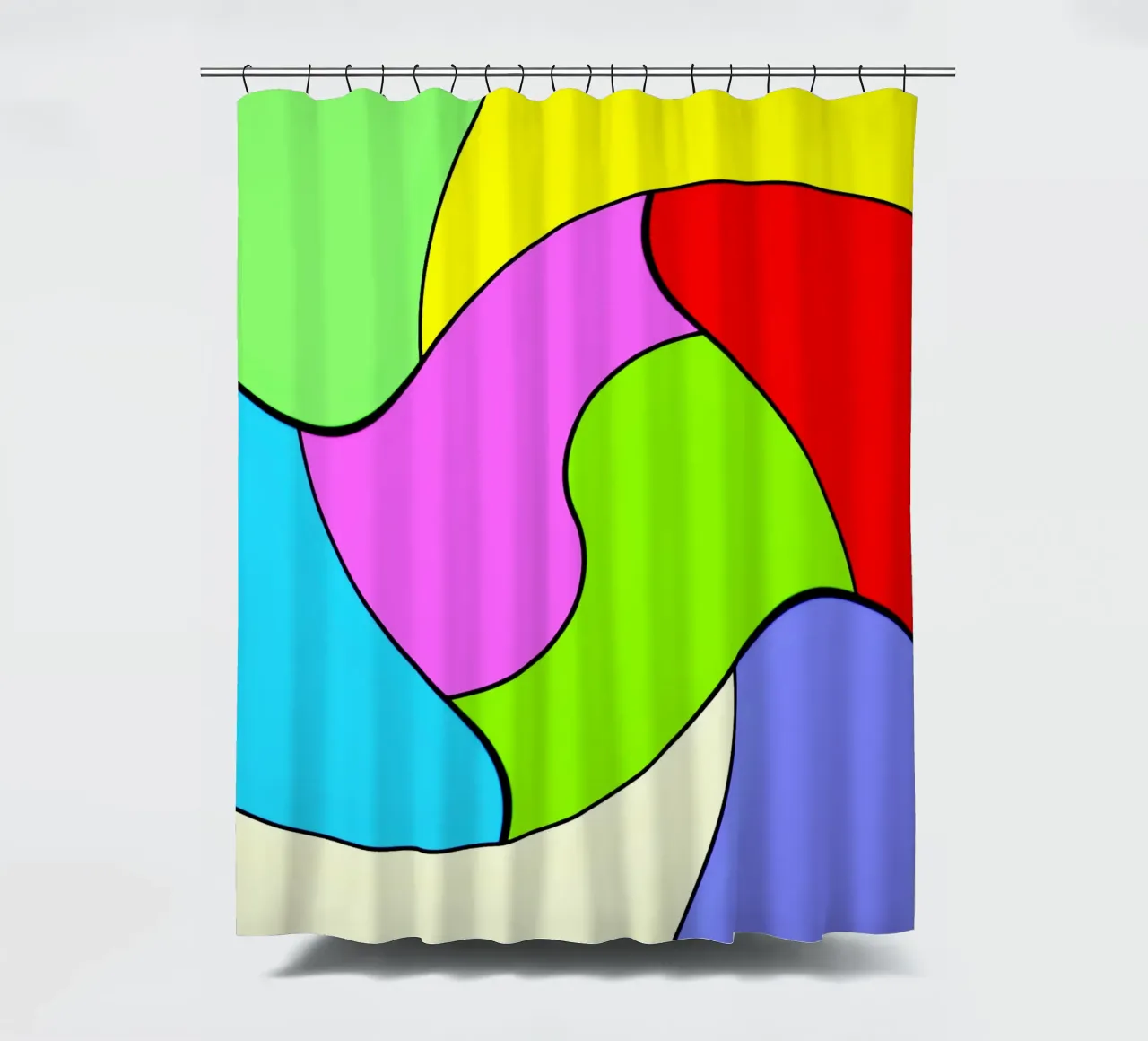 Superfici dai colori vivaci in un movimento rotatorio combinato e leggero tenda da doccia da Gürsel Yesil Digital Art