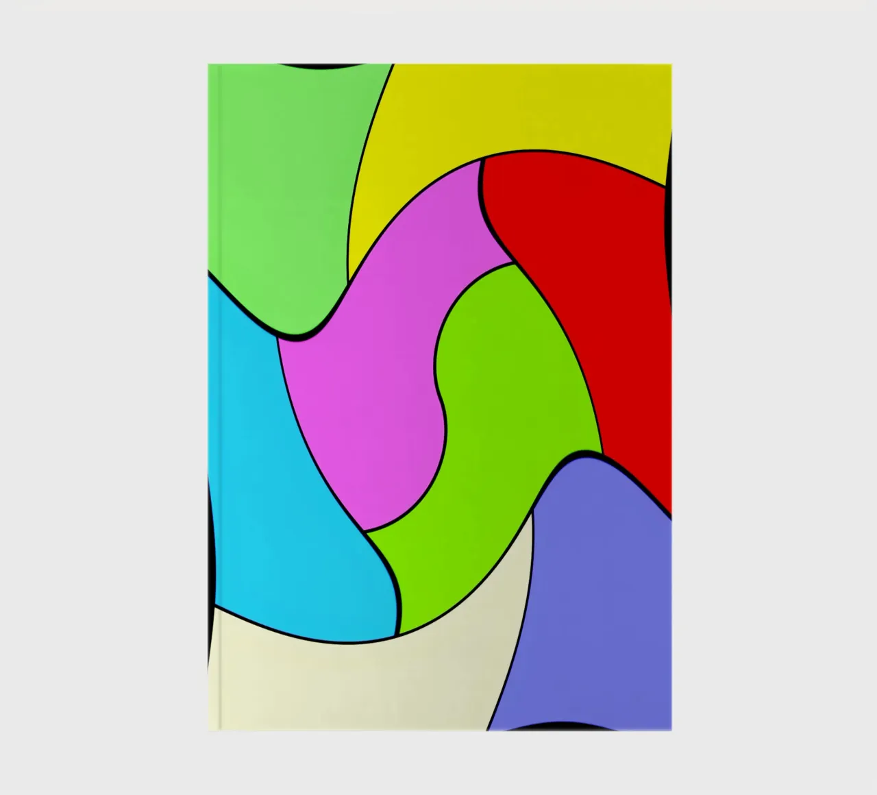 Felgekleurde oppervlakken in een gecombineerde, licht draaiende beweging notitieboek van Gürsel Yesil Digital Art