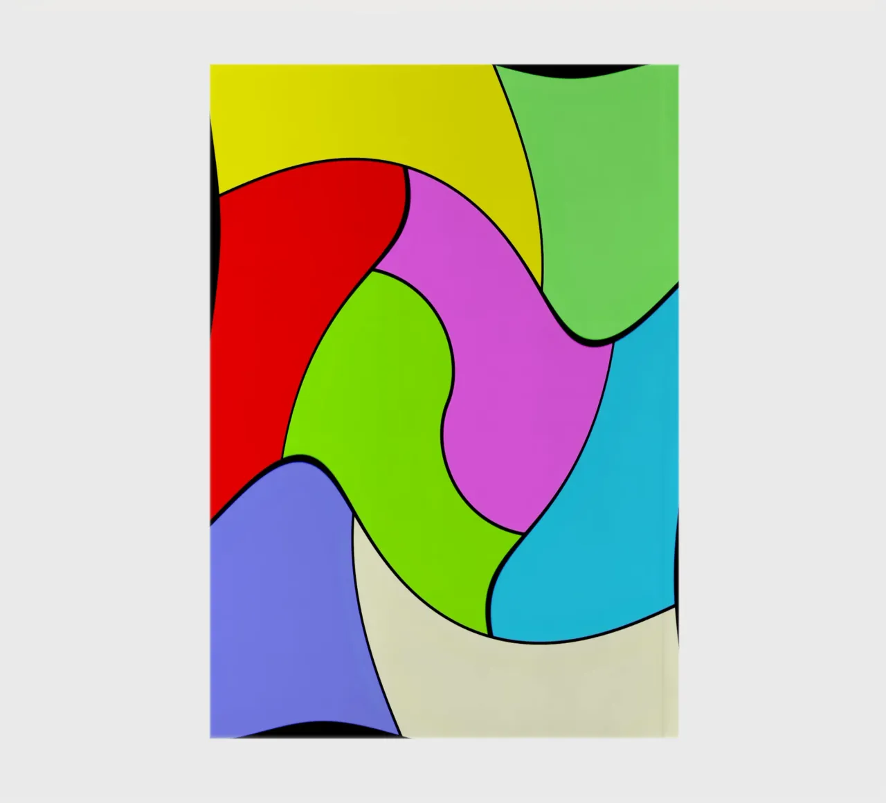 Felgekleurde oppervlakken in een gecombineerde, licht draaiende beweging notitieboek van Gürsel Yesil Digital Art