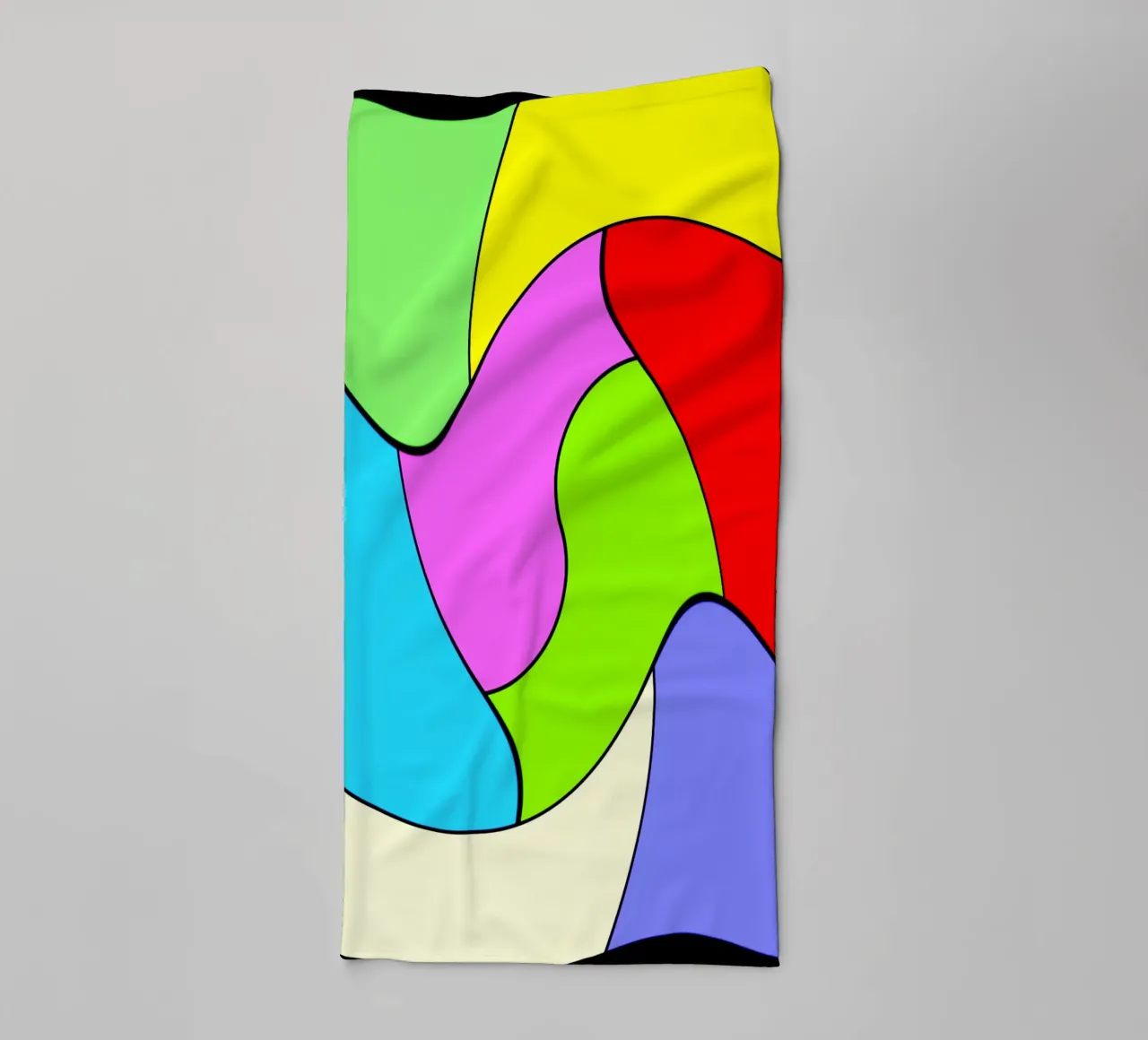 Brightly coloured surfaces in a combined, light rotary movement towel by Gürsel Yesil Digital Art