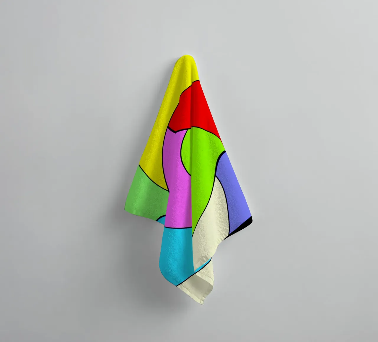 Brightly coloured surfaces in a combined, light rotary movement towel by Gürsel Yesil Digital Art