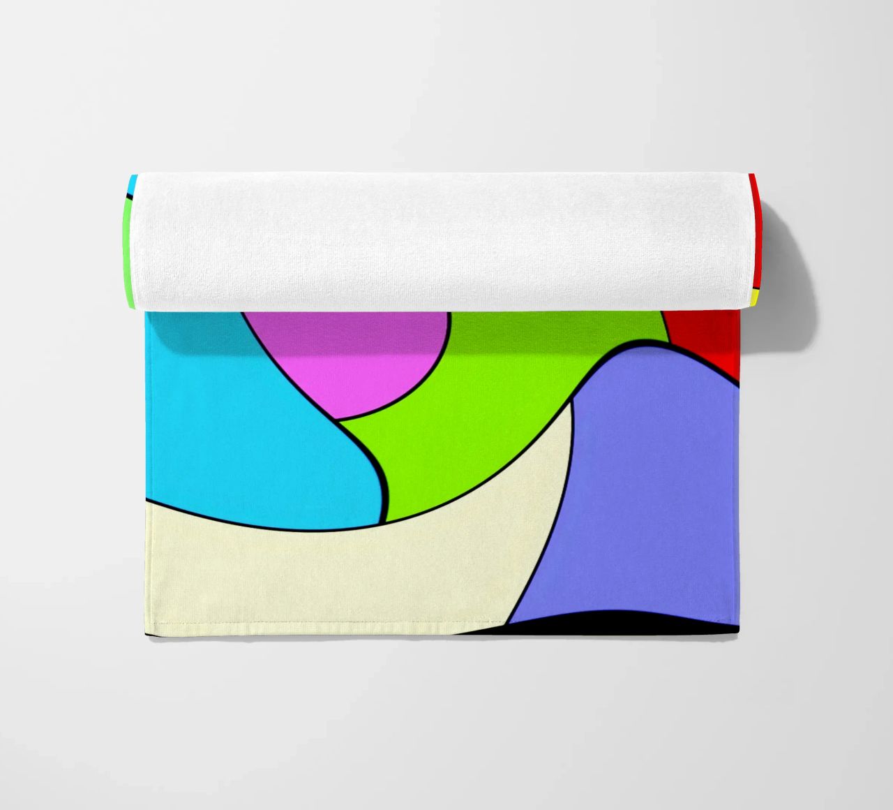 Superfici dai colori vivaci in un movimento rotatorio combinato e leggero telo mare da Gürsel Yesil Digital Art