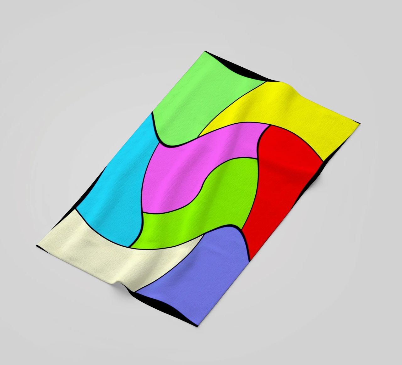 Superfici dai colori vivaci in un movimento rotatorio combinato e leggero telo mare da Gürsel Yesil Digital Art