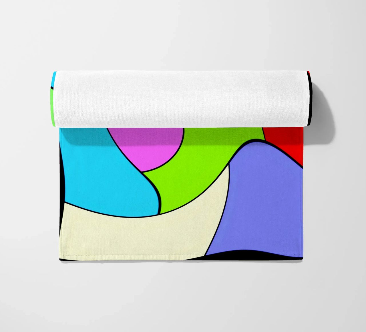 Superfici dai colori vivaci in un movimento rotatorio combinato e leggero telo mare da Gürsel Yesil Digital Art