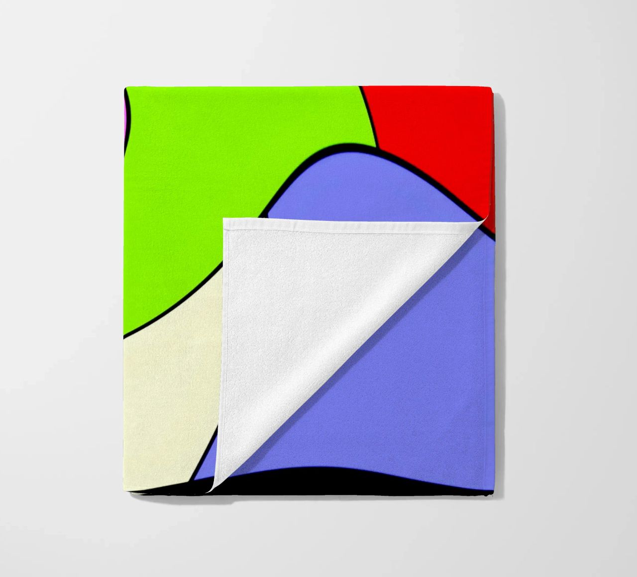 Superfici dai colori vivaci in un movimento rotatorio combinato e leggero telo mare da Gürsel Yesil Digital Art