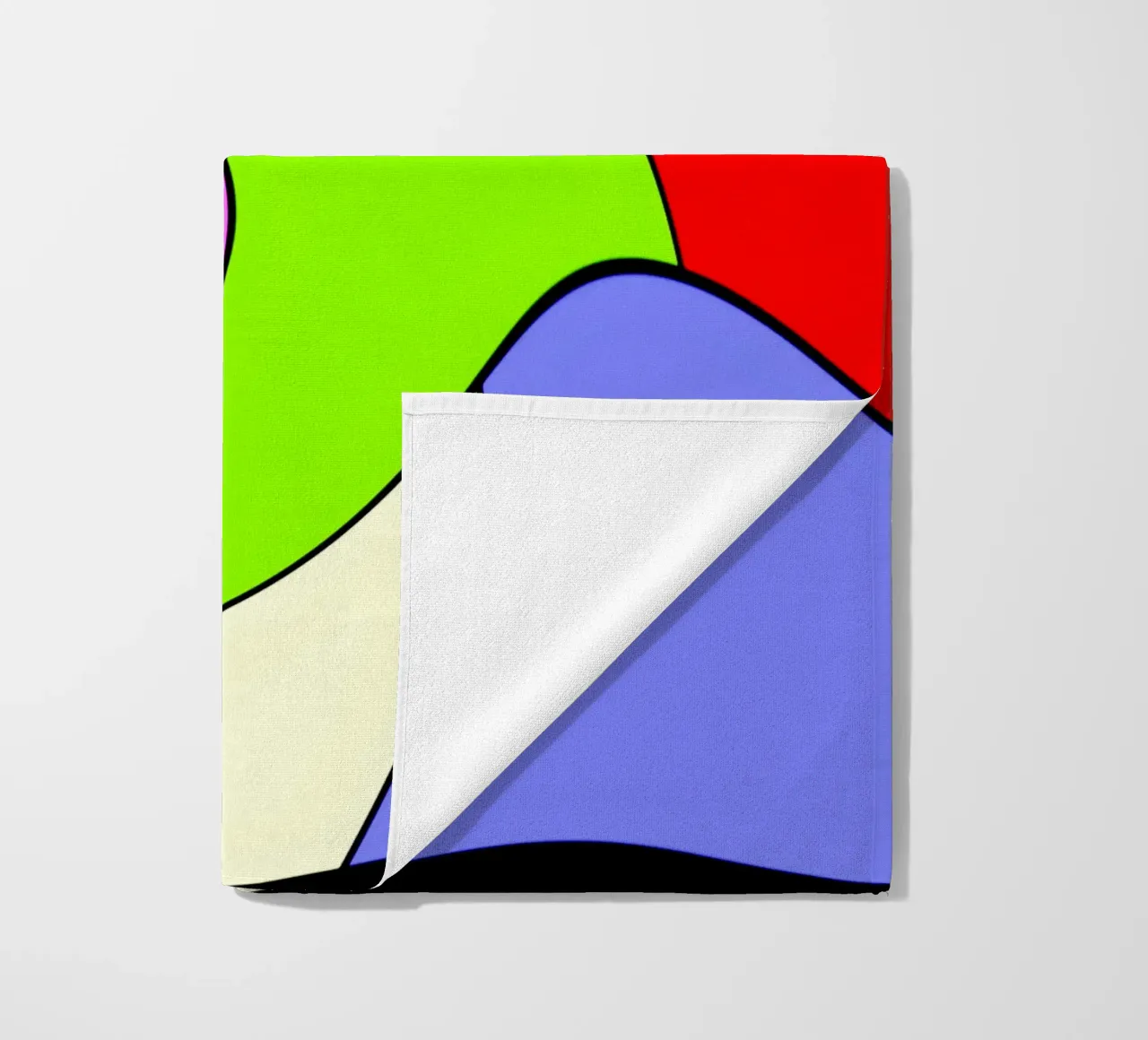 Superfici dai colori vivaci in un movimento rotatorio combinato e leggero telo mare da Gürsel Yesil Digital Art