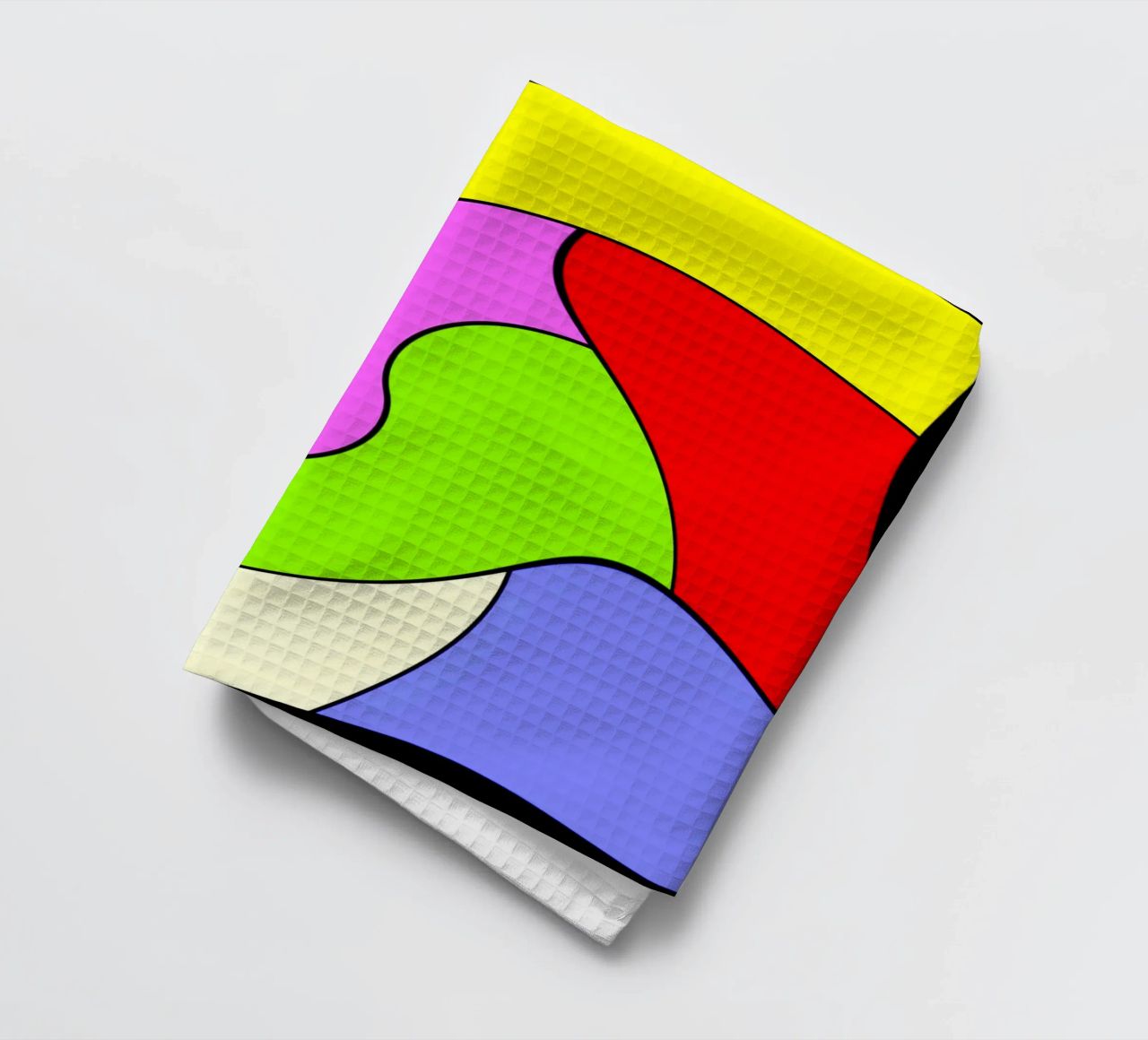 Superfici dai colori vivaci in un movimento rotatorio combinato e leggero canovaccio da cucina da Gürsel Yesil Digital Art
