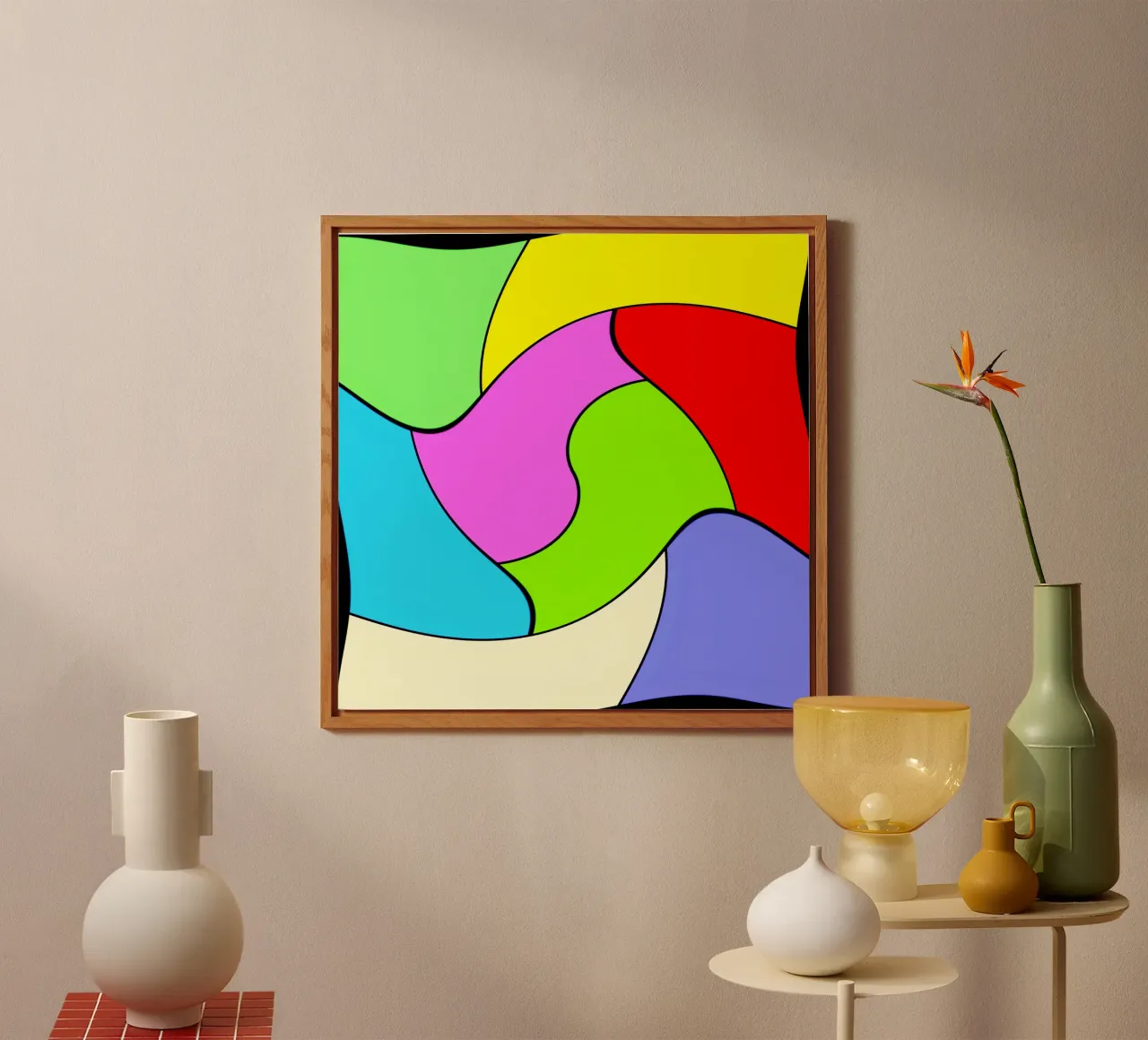 Superfici dai colori vivaci in un movimento rotatorio combinato e leggero alluminio dibond da Gürsel Yesil Digital Art