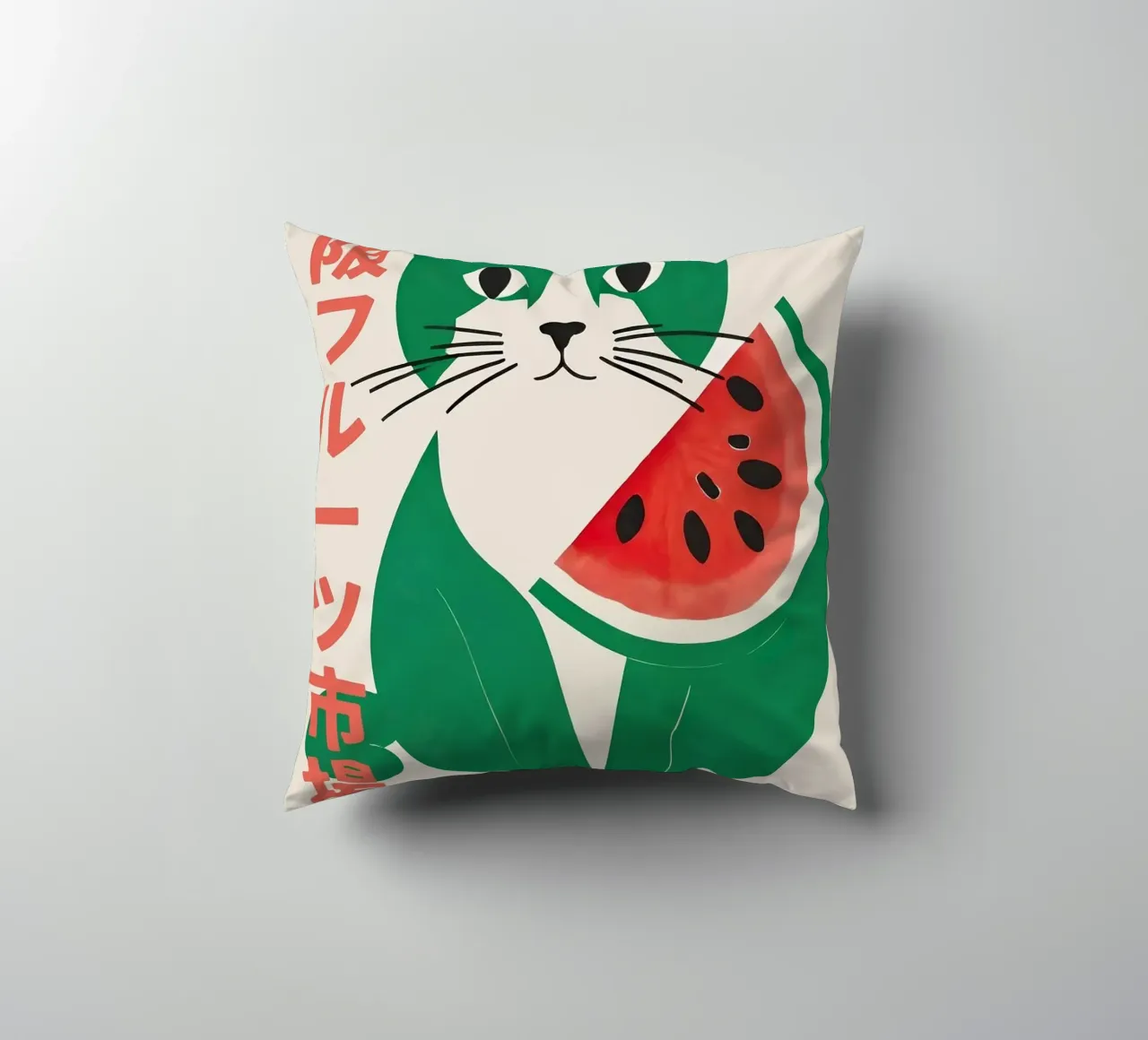 gatto anguria cuscino da John C Labut