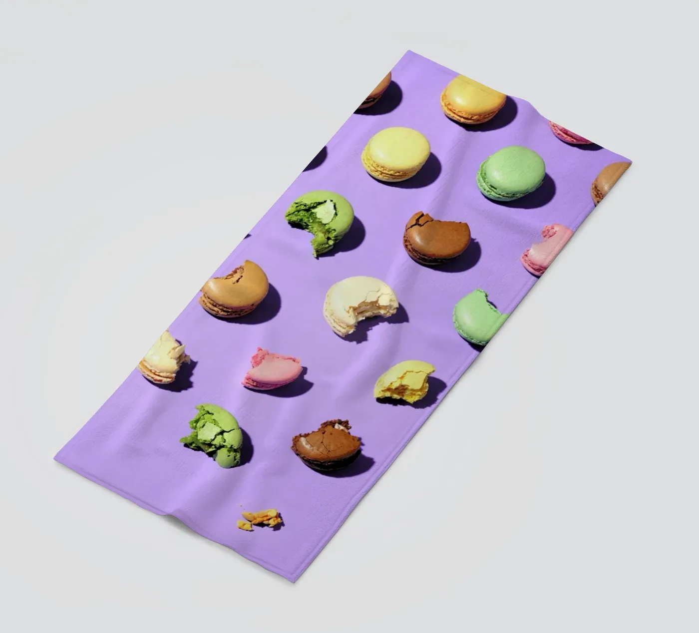 Macroons beach towel by Kyla Elaine