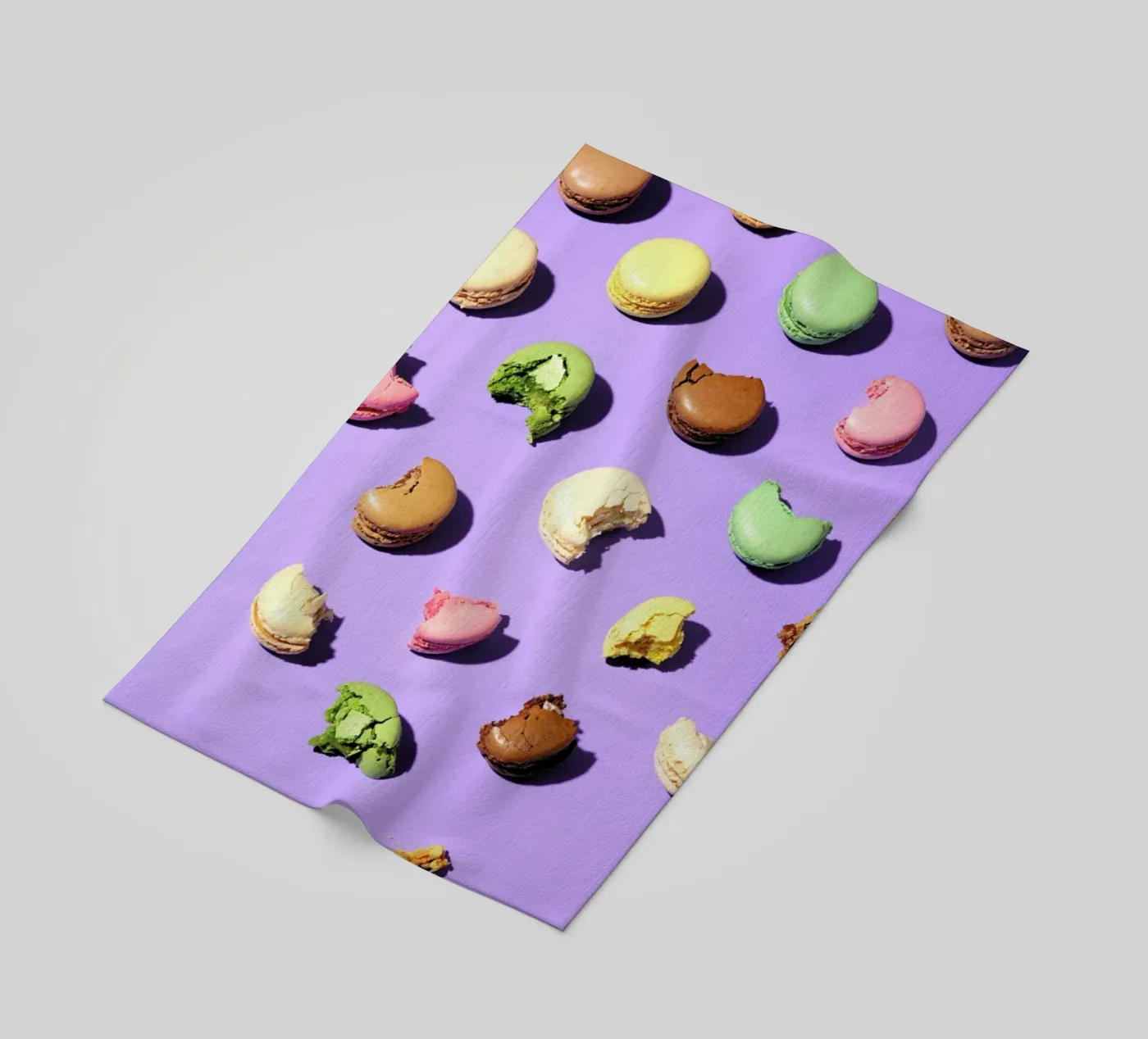 Macroons beach towel by Kyla Elaine