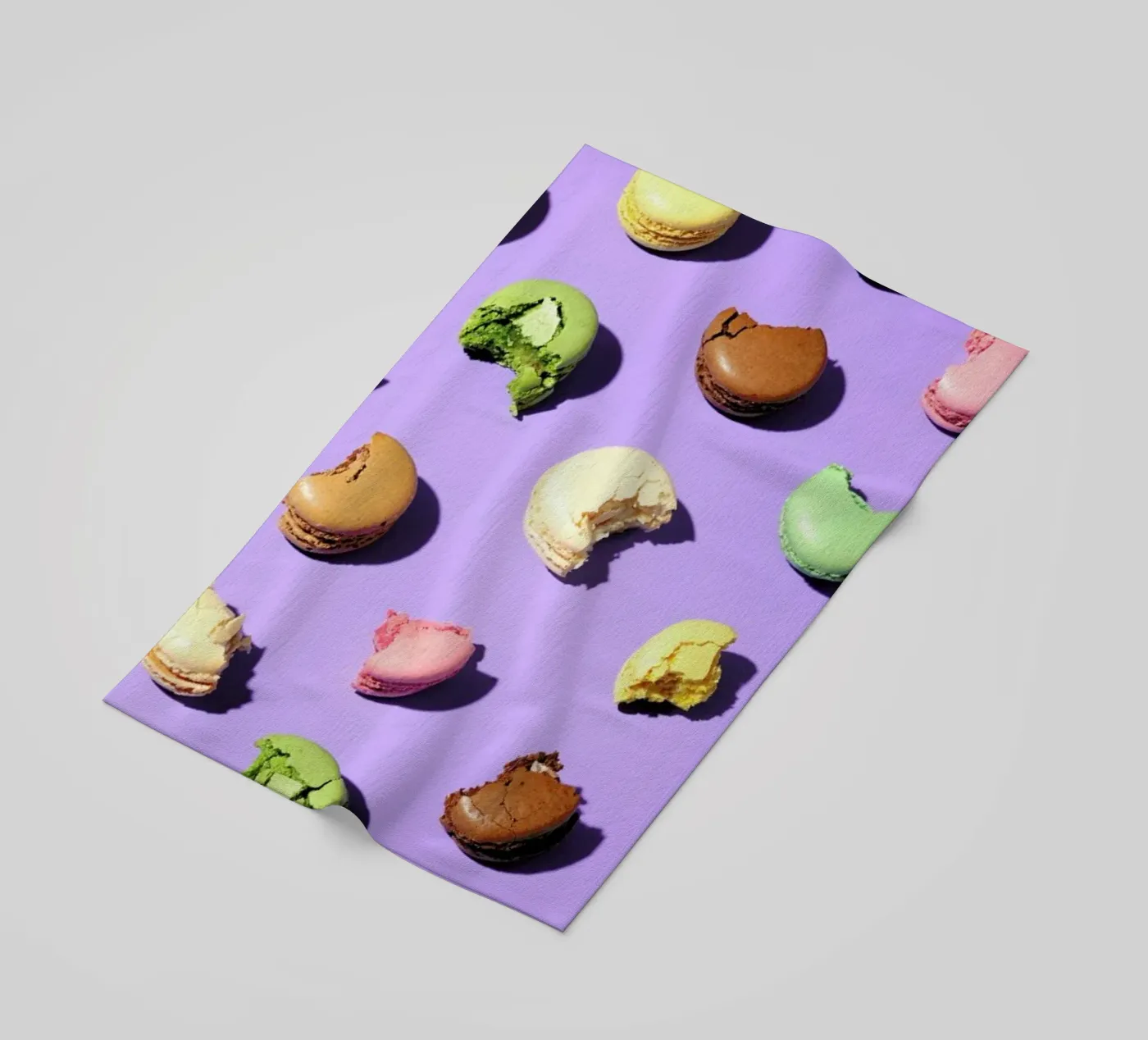 Macroons beach towel by Kyla Elaine