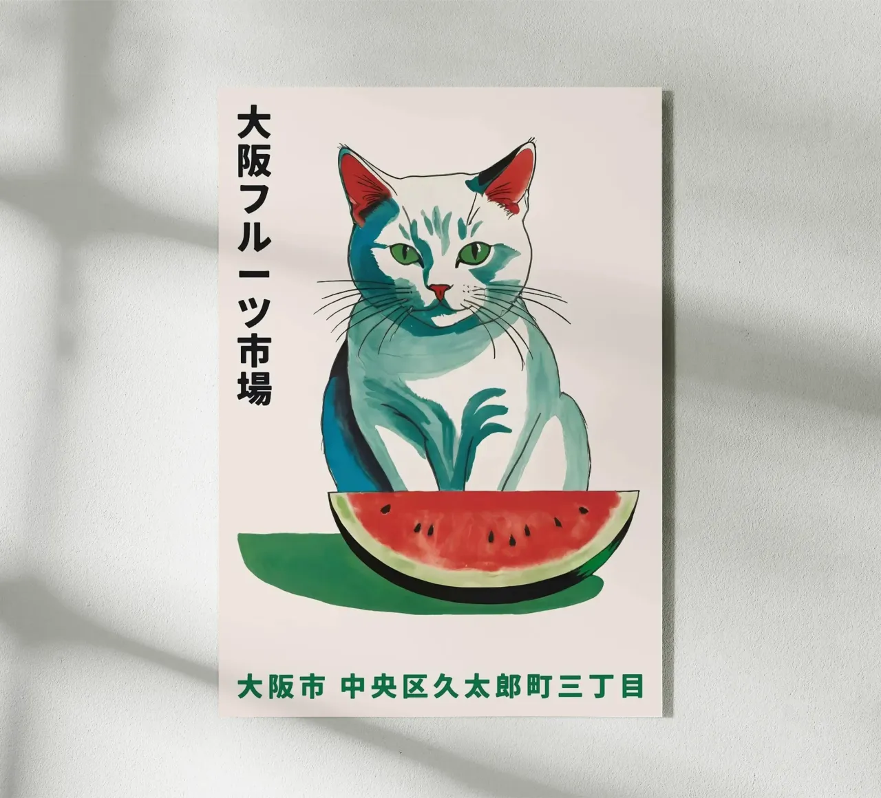 chat melon d'eau plexiglas de John C Labut