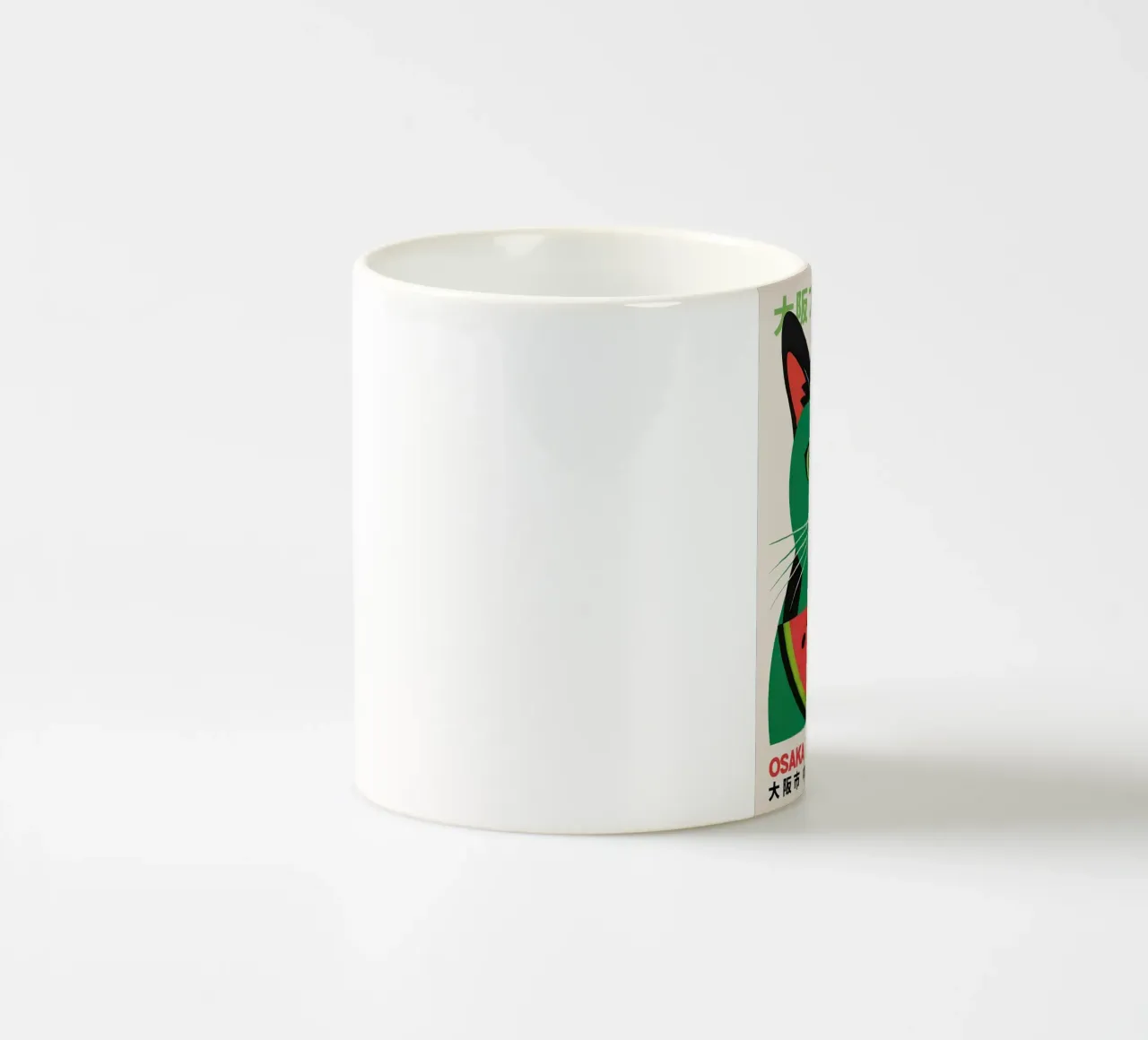 gatto anguria tazza in ceramica da John C Labut