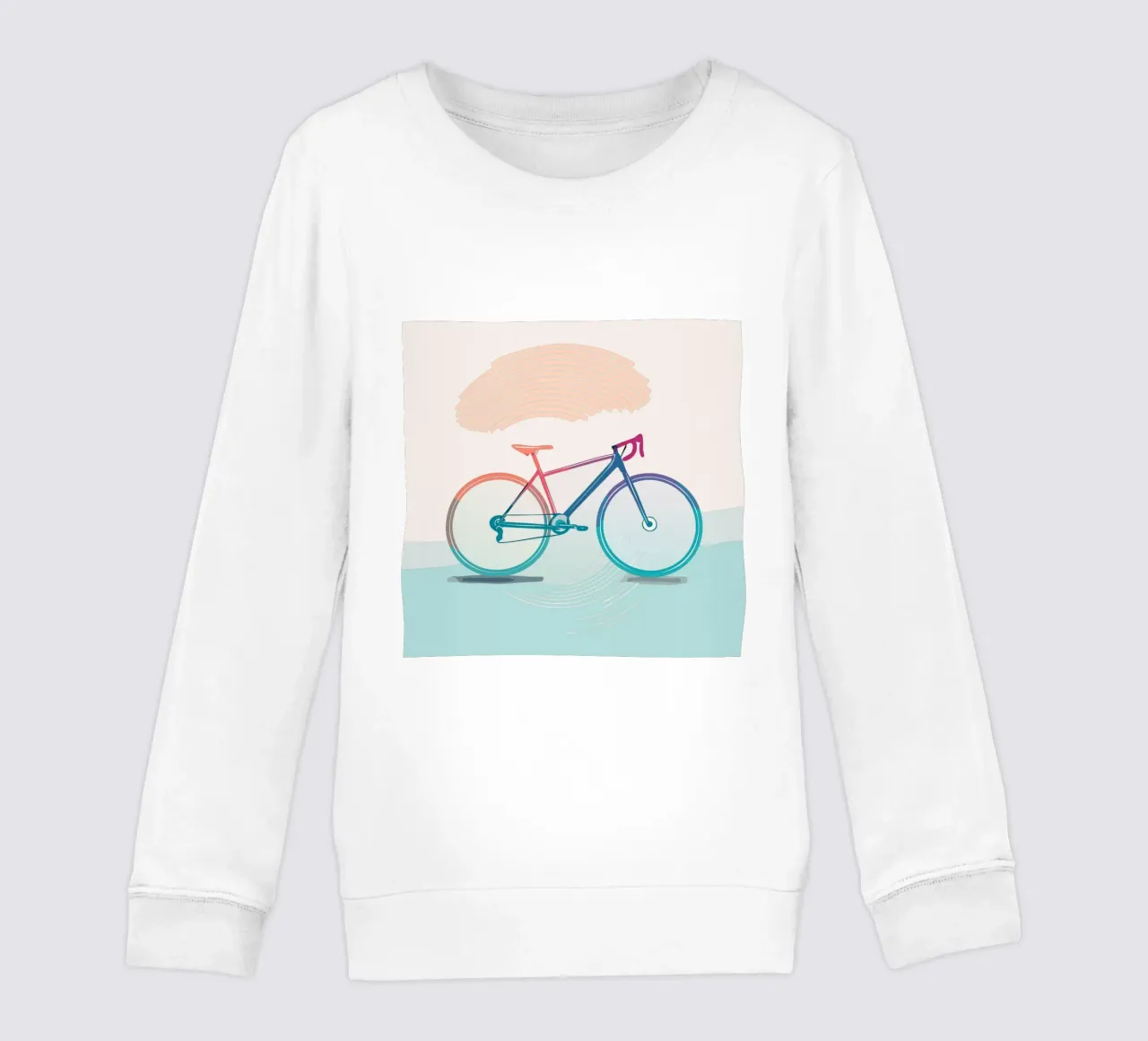 Buntes Rennrad Design – Farbenfroher Bike Style Kinder Sweatshirt von Radkunstwerk