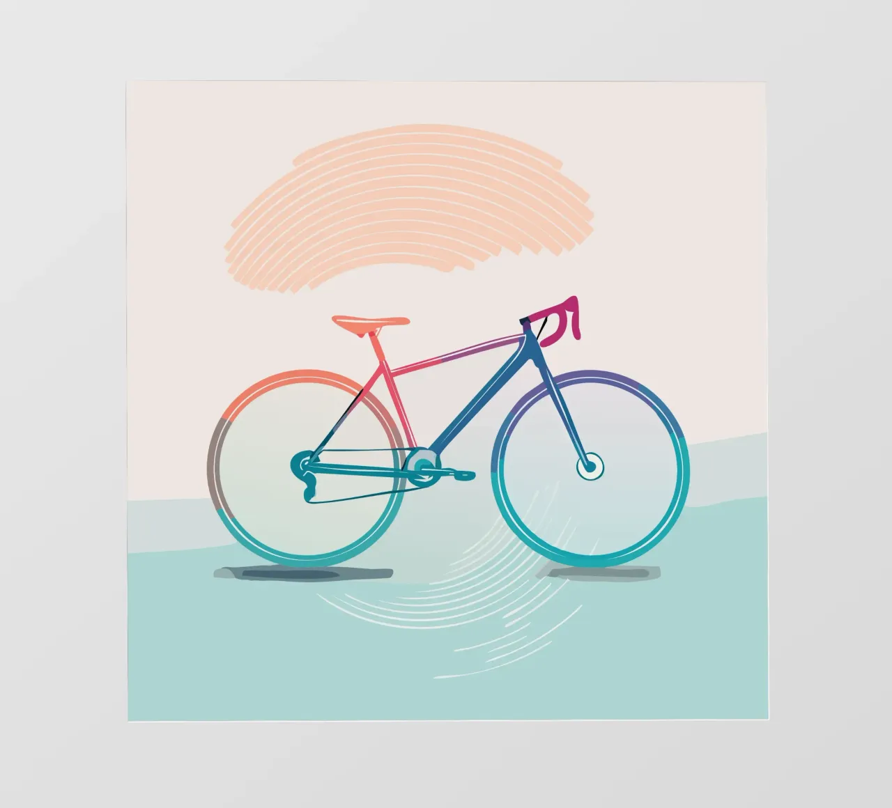 Buntes Rennrad Design – Farbenfroher Bike Style Backlit Folie von Radkunstwerk