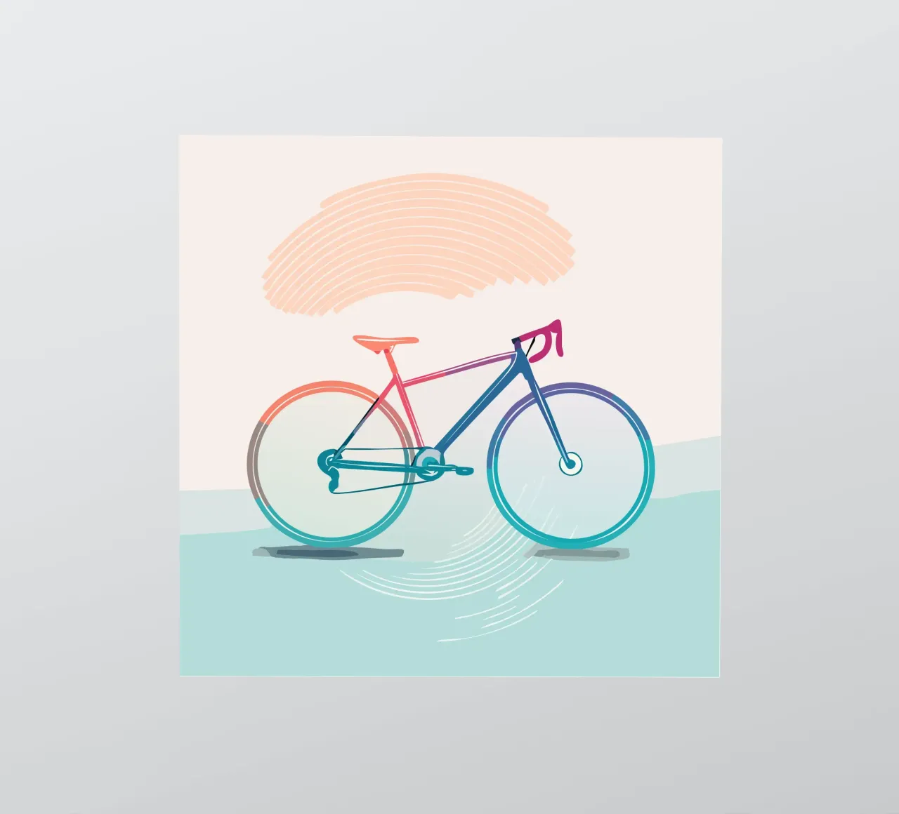 Buntes Rennrad Design – Farbenfroher Bike Style sticker by Radkunstwerk