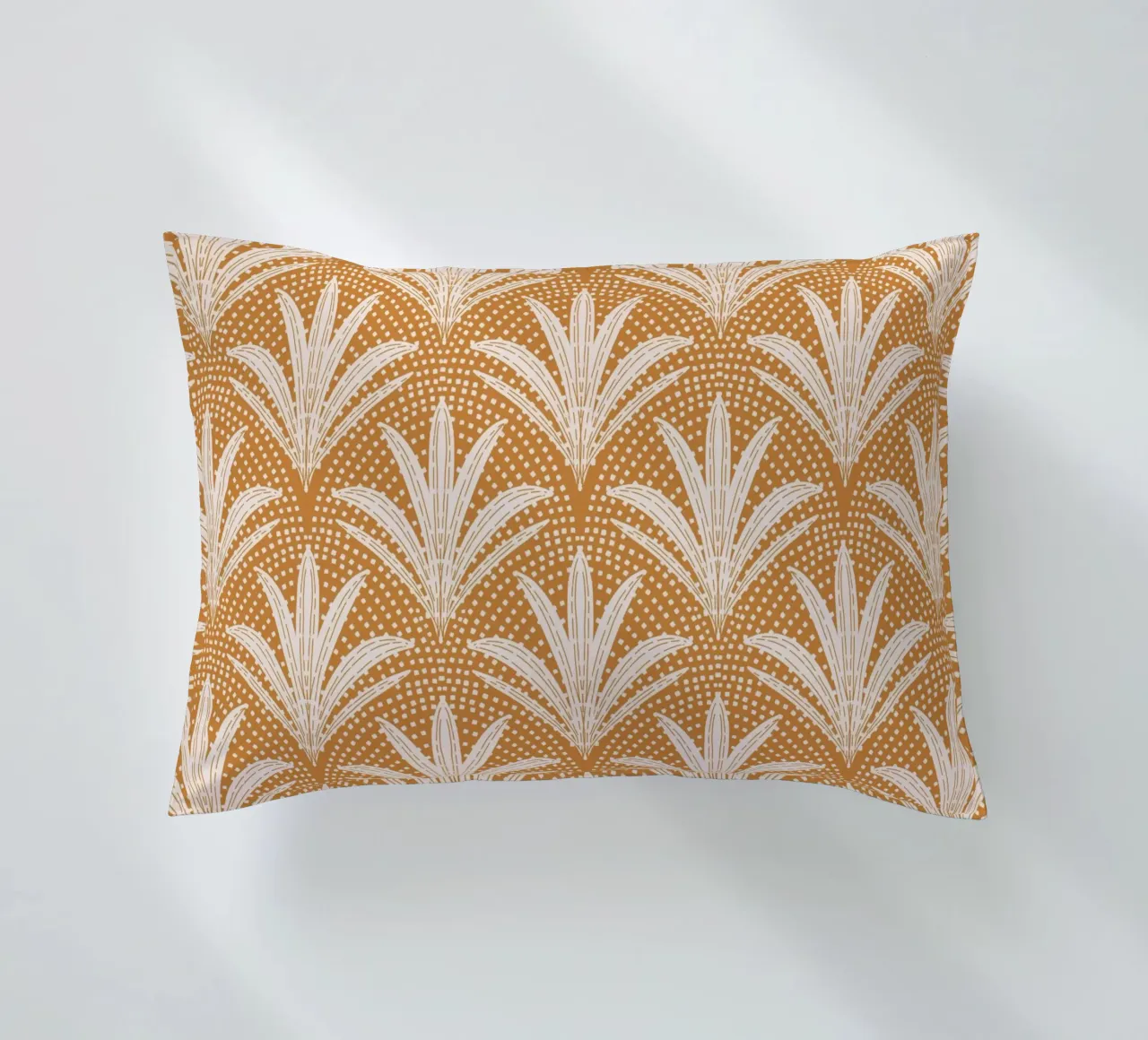 Palm Radiance - Boho Rustic Caramel Brown cuscino da susanacosta